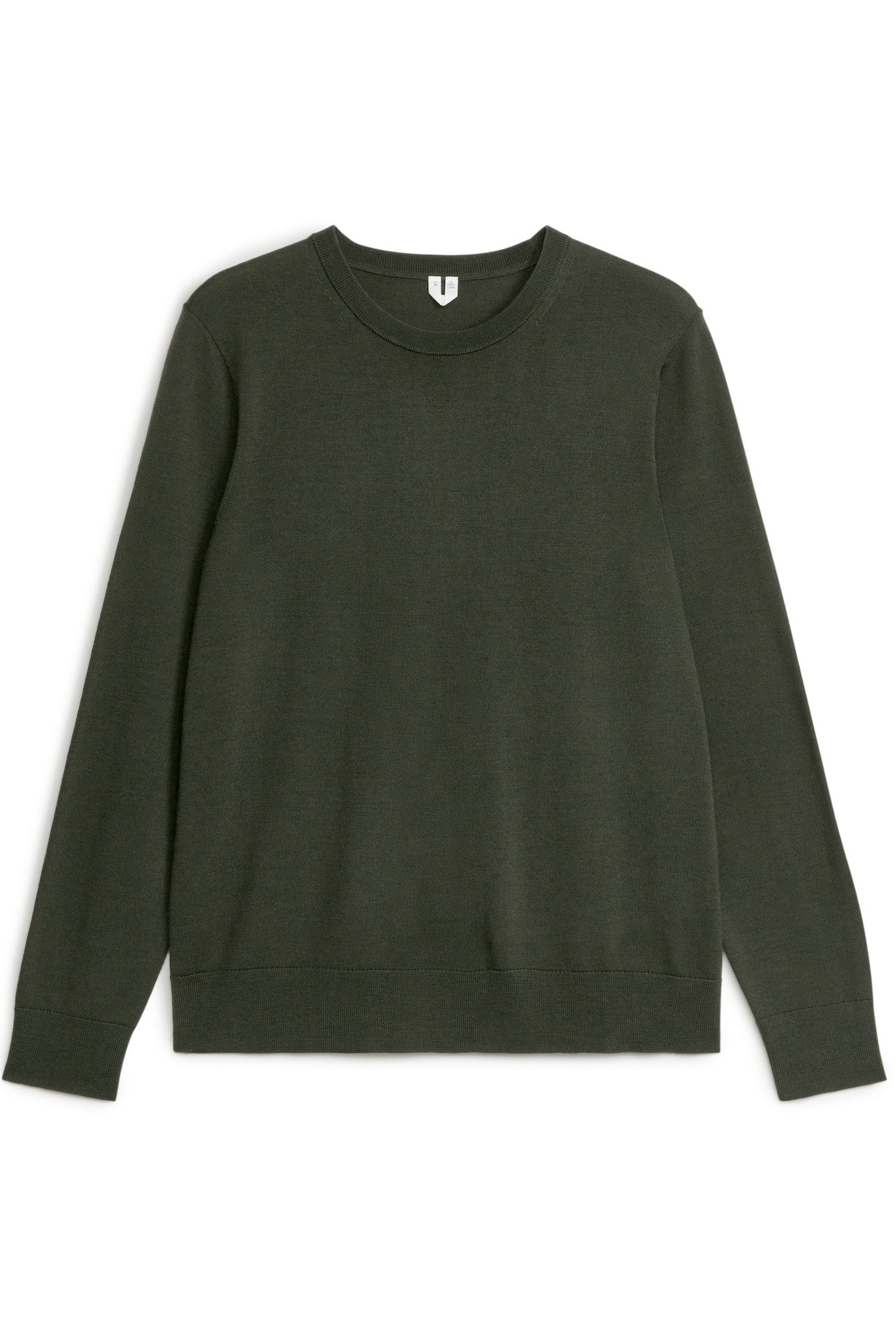 Fine Knit Merino Jumper - Dark Green/Dark Blue/Dark Brown/Black/Grey Melange/Khaki Green - 2