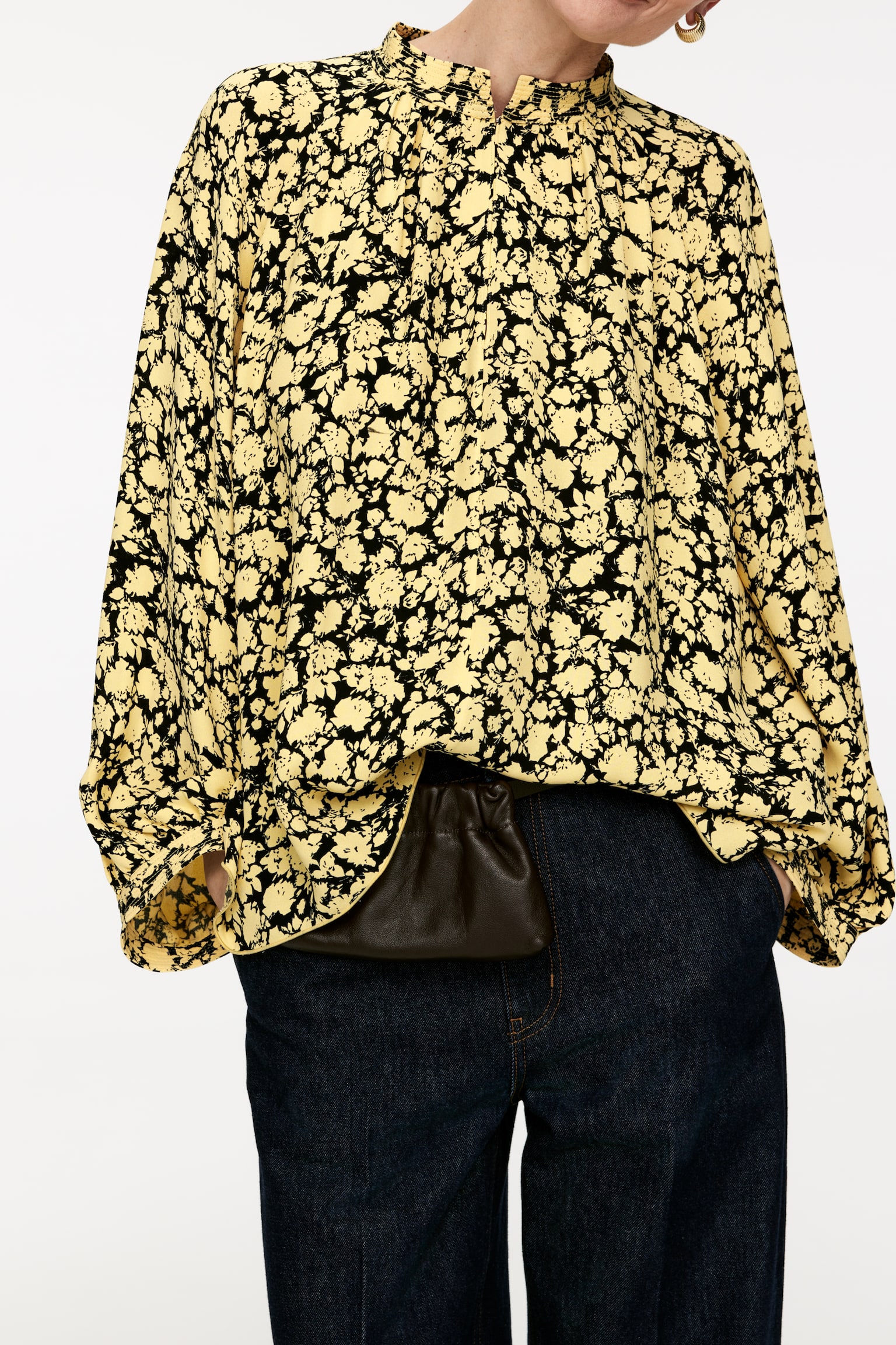 Relaxed Blouse - Black/Yellow - 3