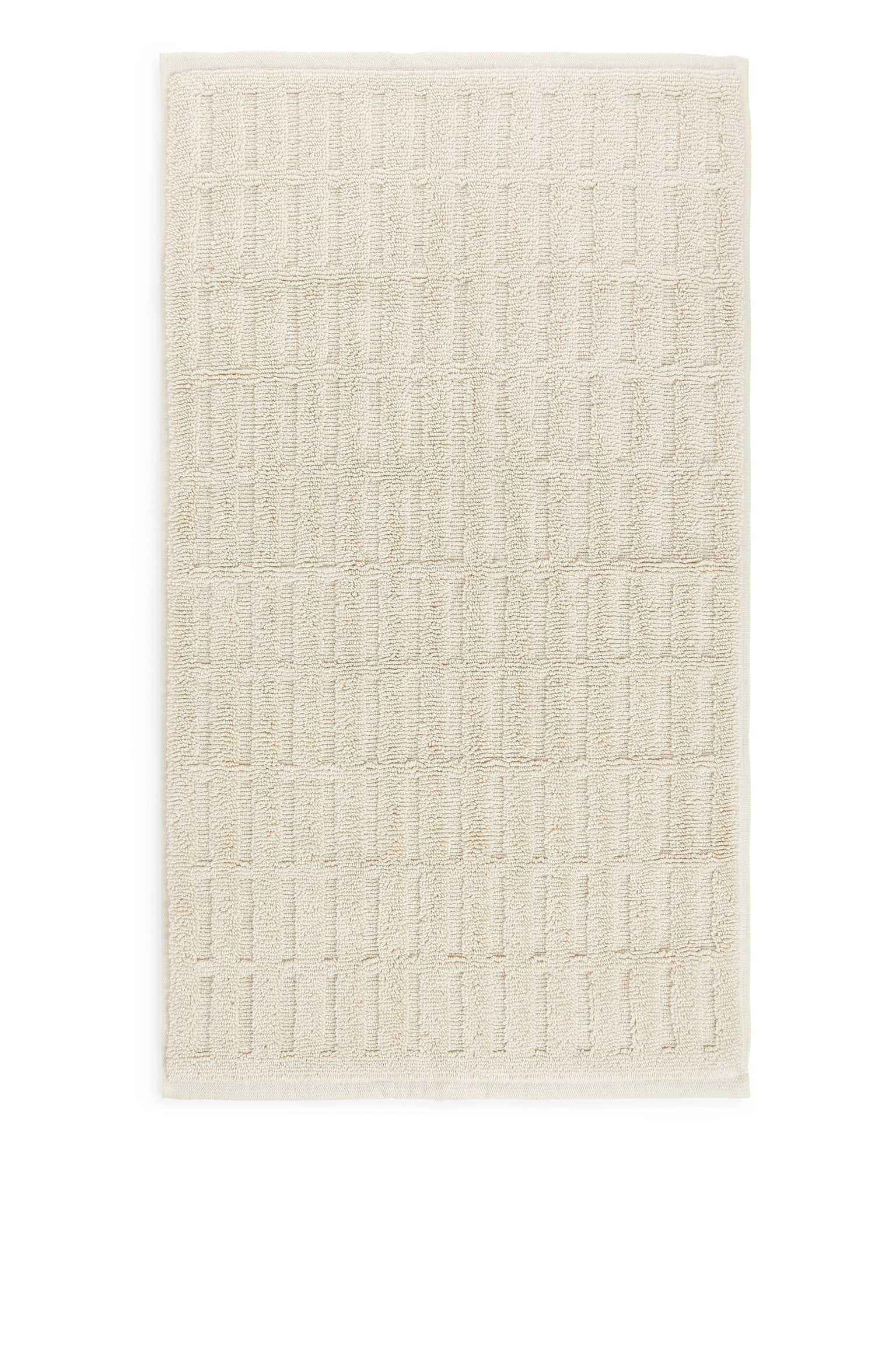 Large Cotton Bath Mat - Beige - 1