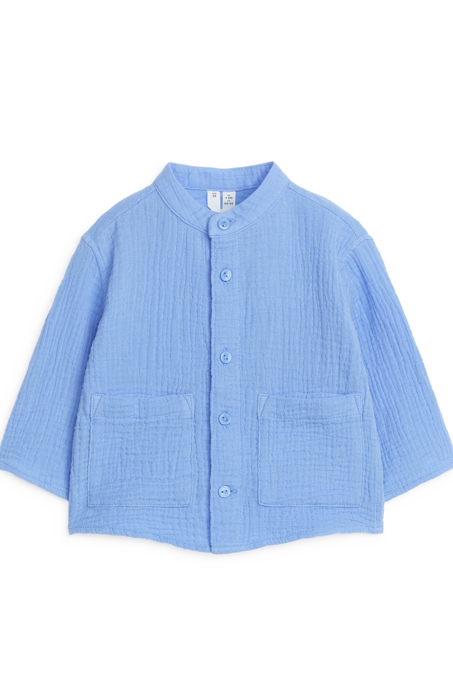 Cotton Muslin Shirt - Light Blue - 1