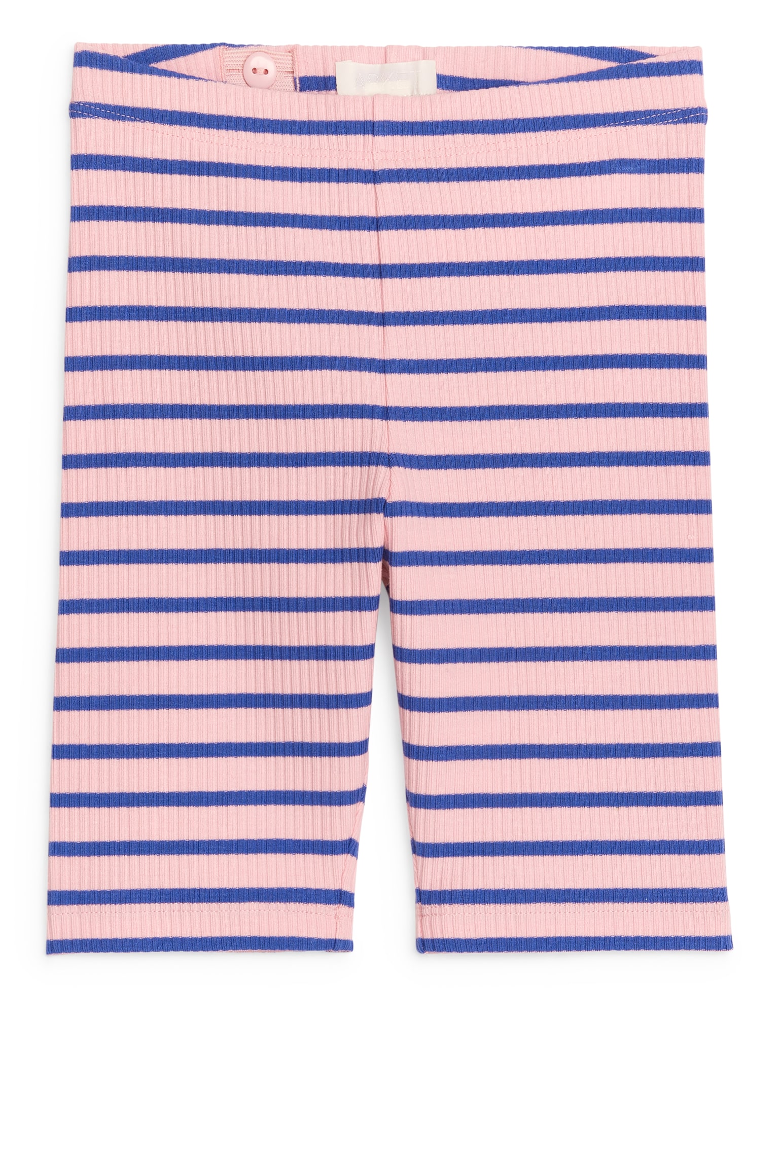 Ribbed Bicycle Shorts - Pink/Blue/Black - 1