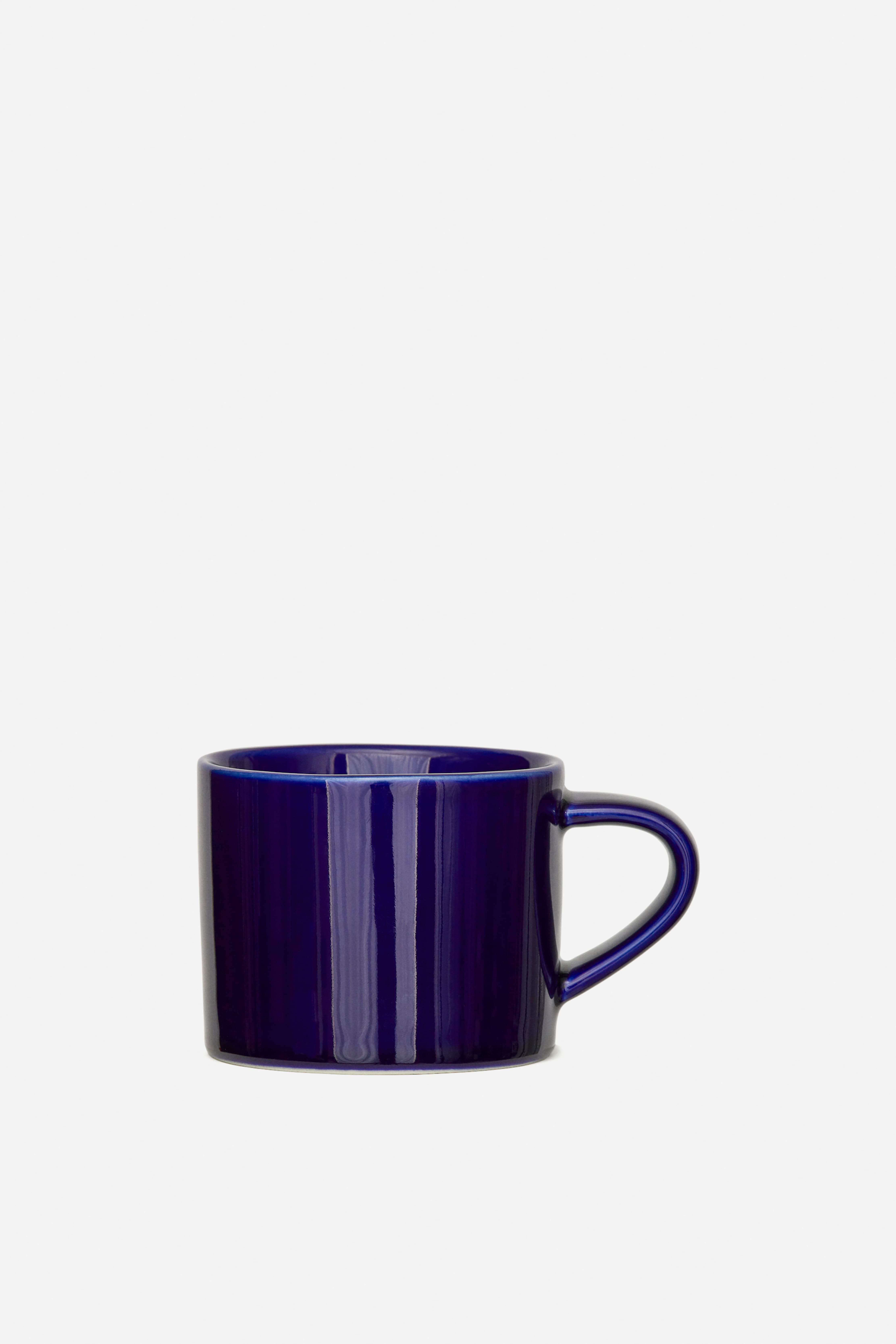 Mugg i stengods - Mörkblå/Off-white/svart/Beige/krackelerad