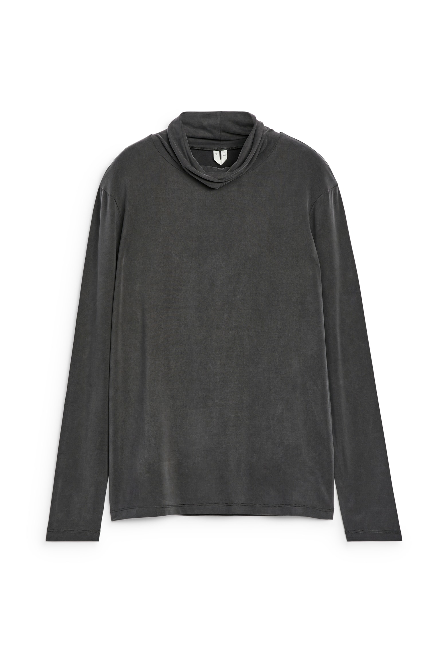 Long-Sleeve Cupro Top - Black