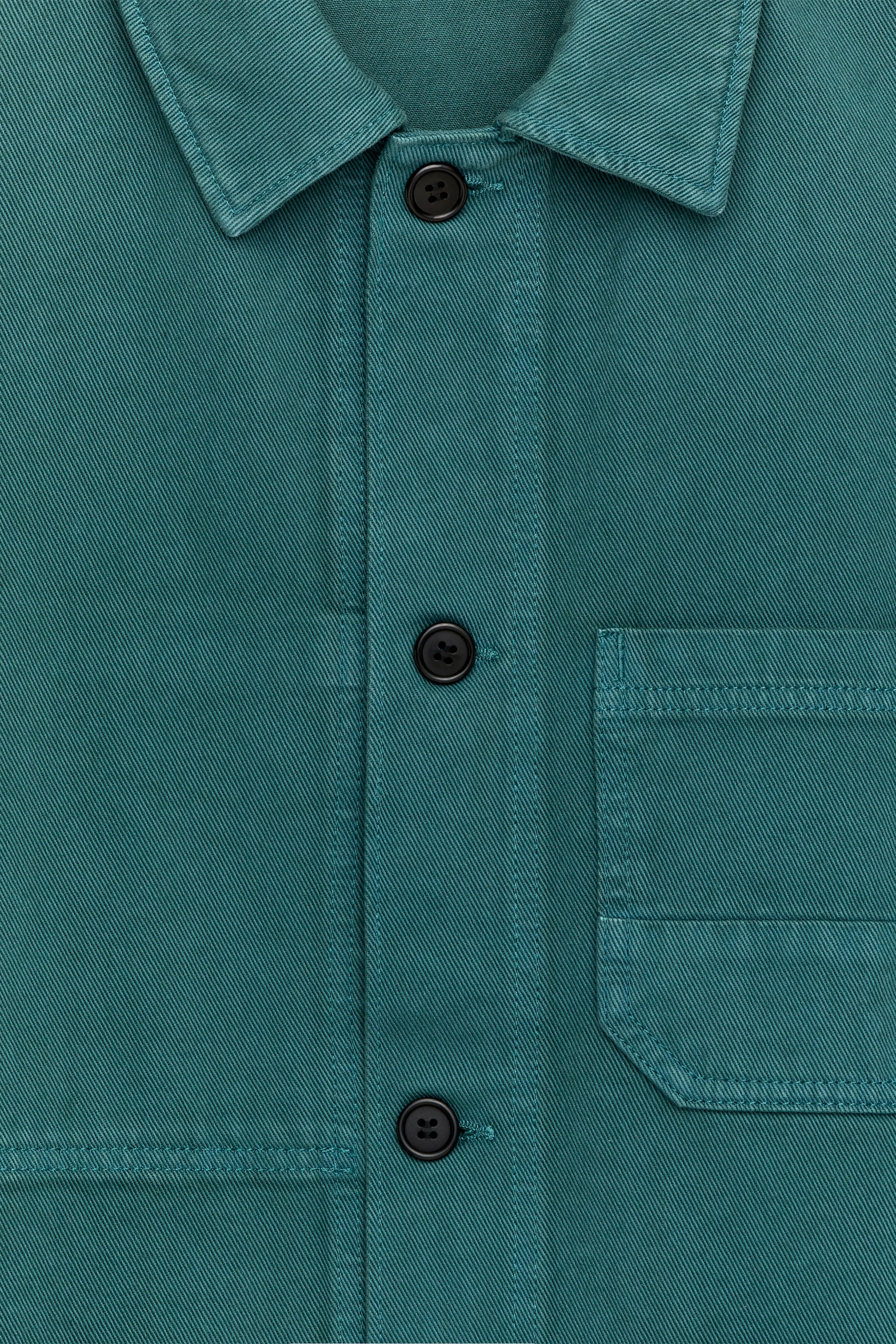 Overshirt i twill - Grön/Mörkblå - 3