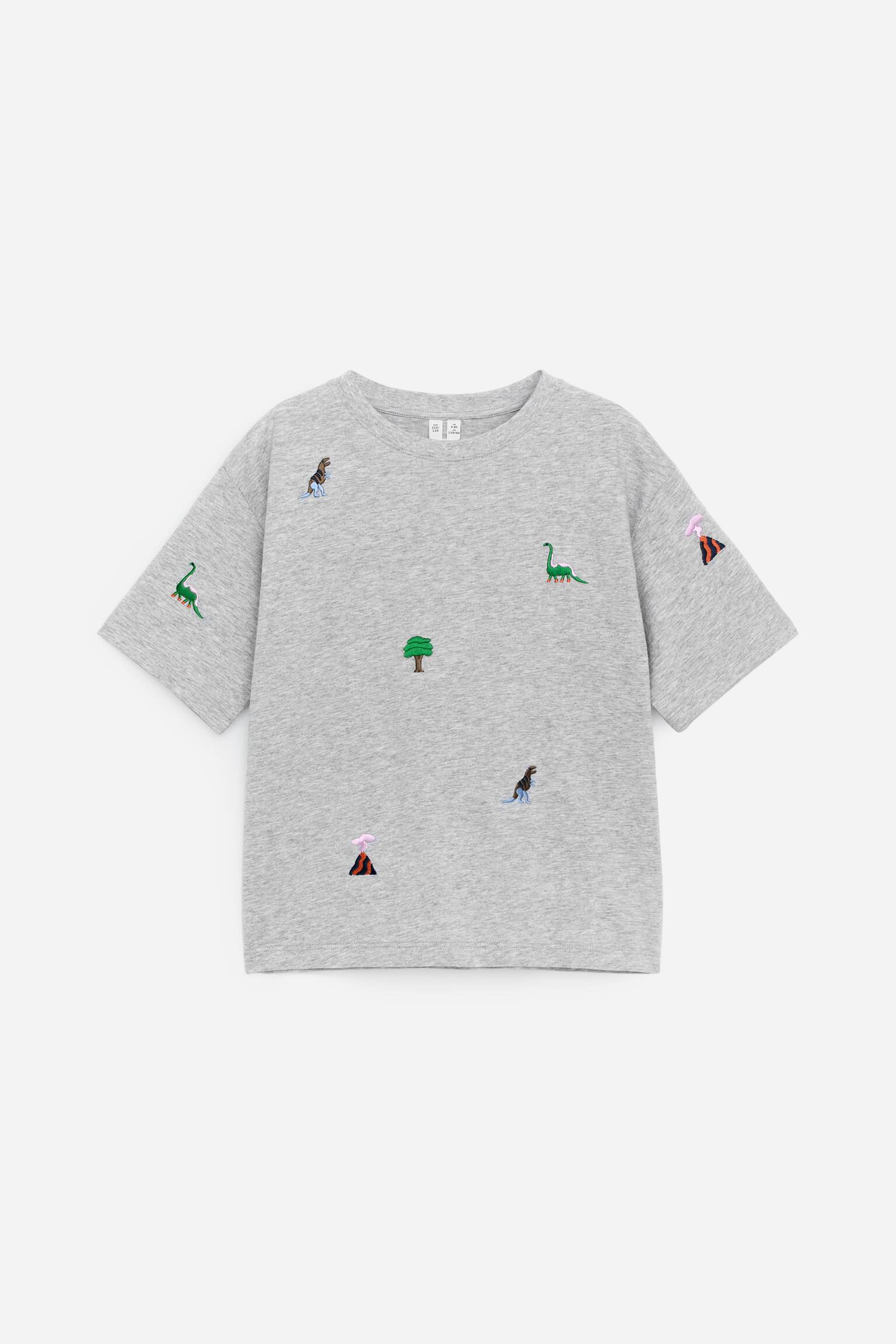 T-shirt med print - grå