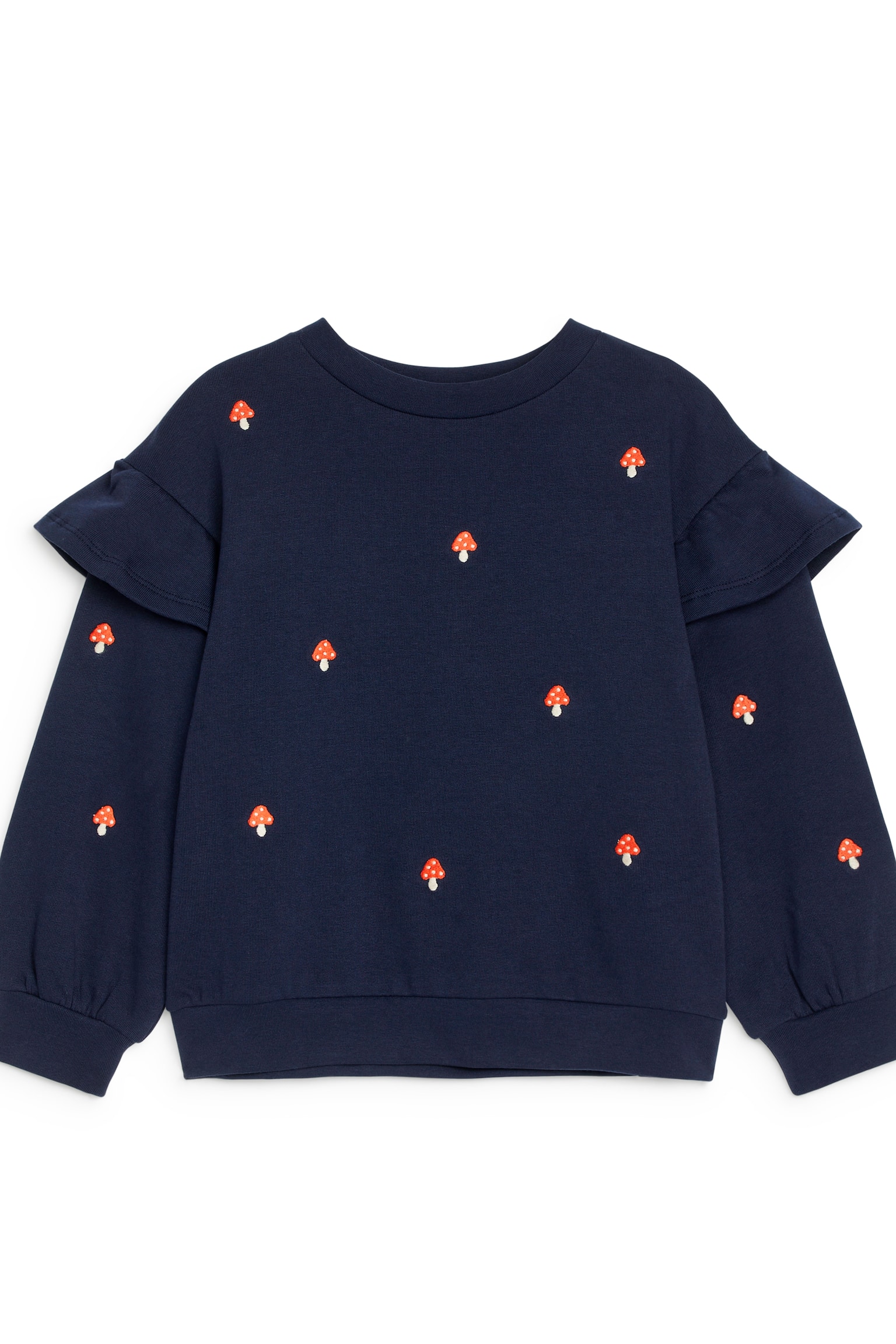 Frill Sweatshirt - Dark Blue/Mushrooms/Lilac - 2