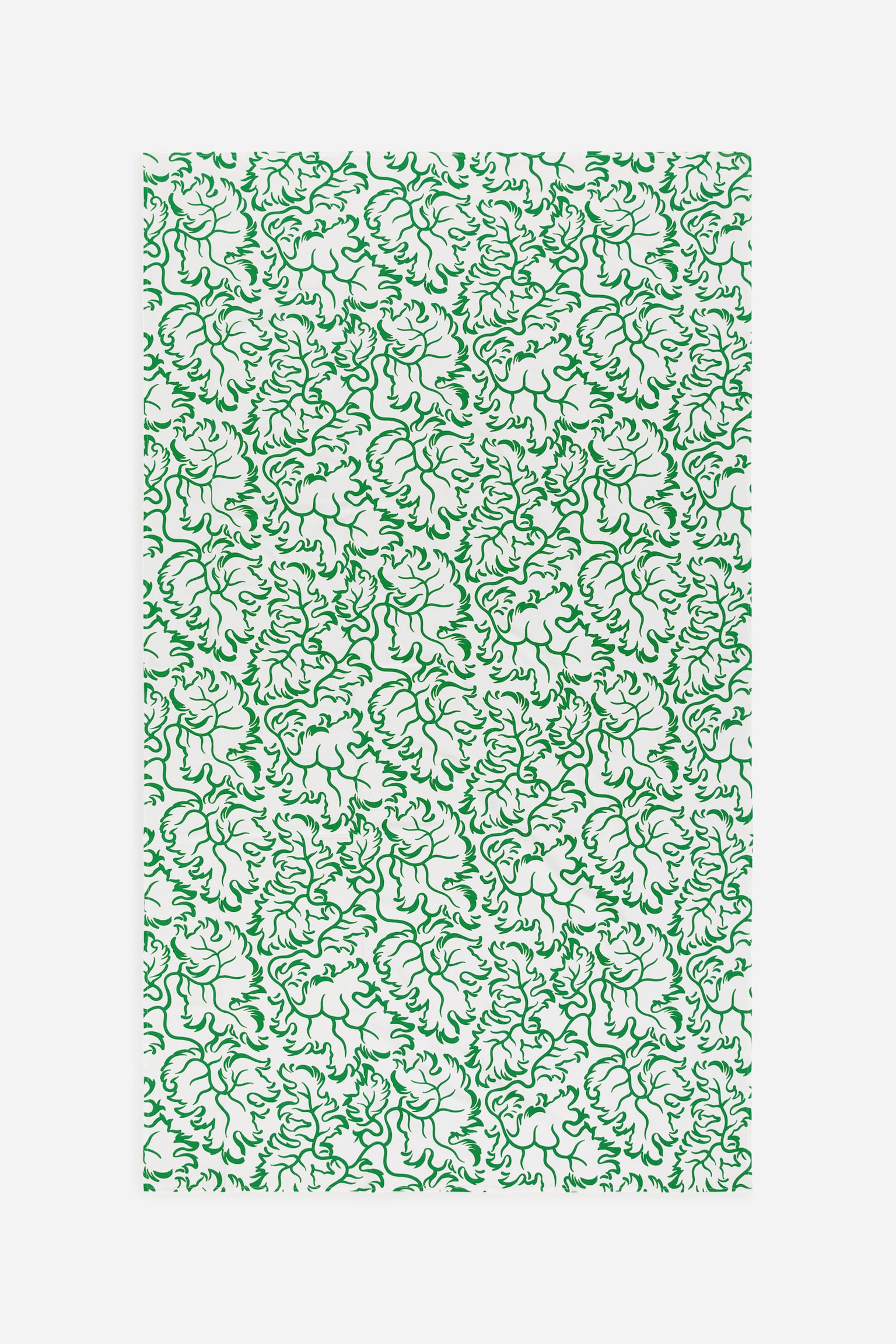 Покривка с Принт - Зелено/Бяло - 1