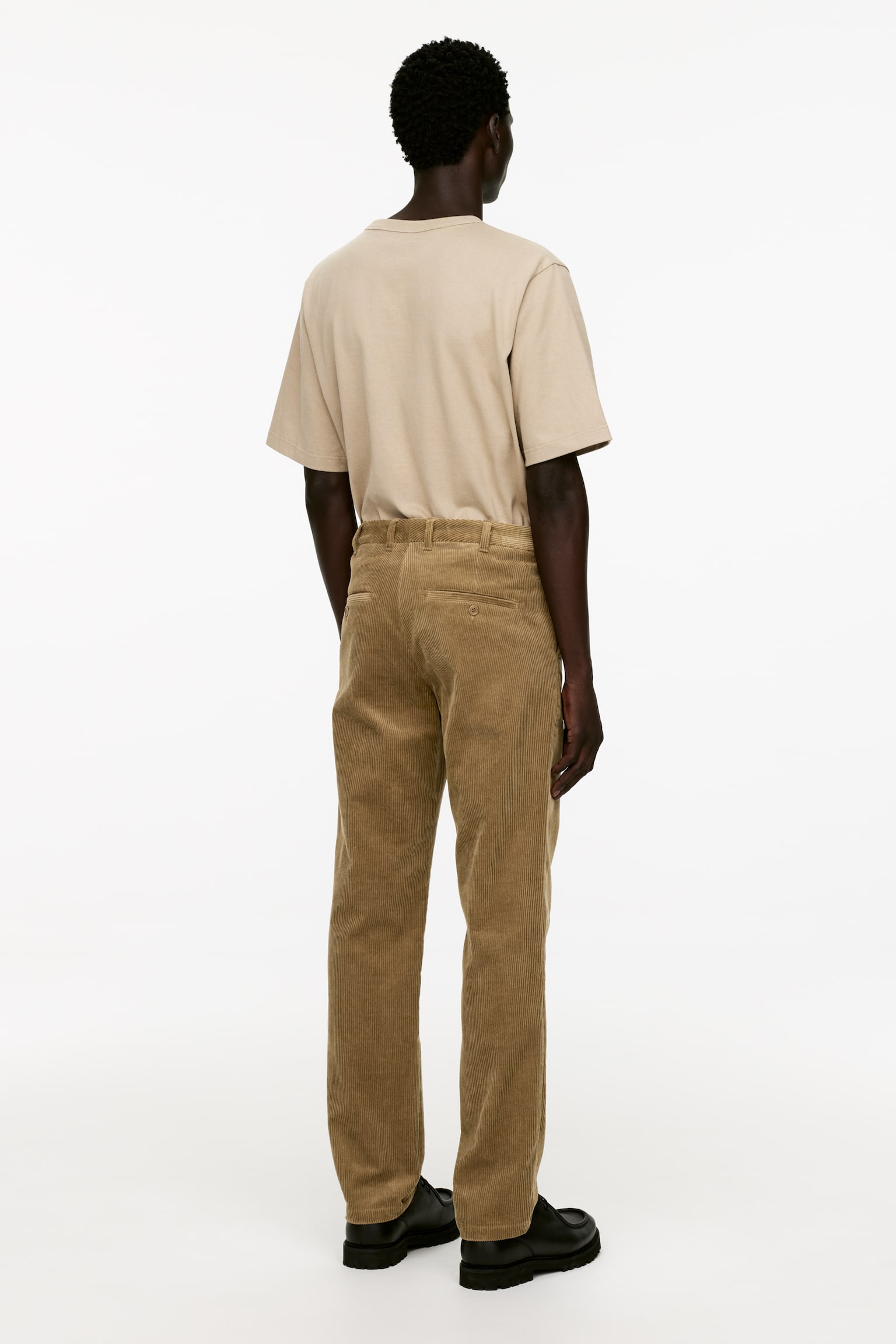 Straigh-Fit Corduroy Chinos - Dark Beige/Dark Blue/Black - 5