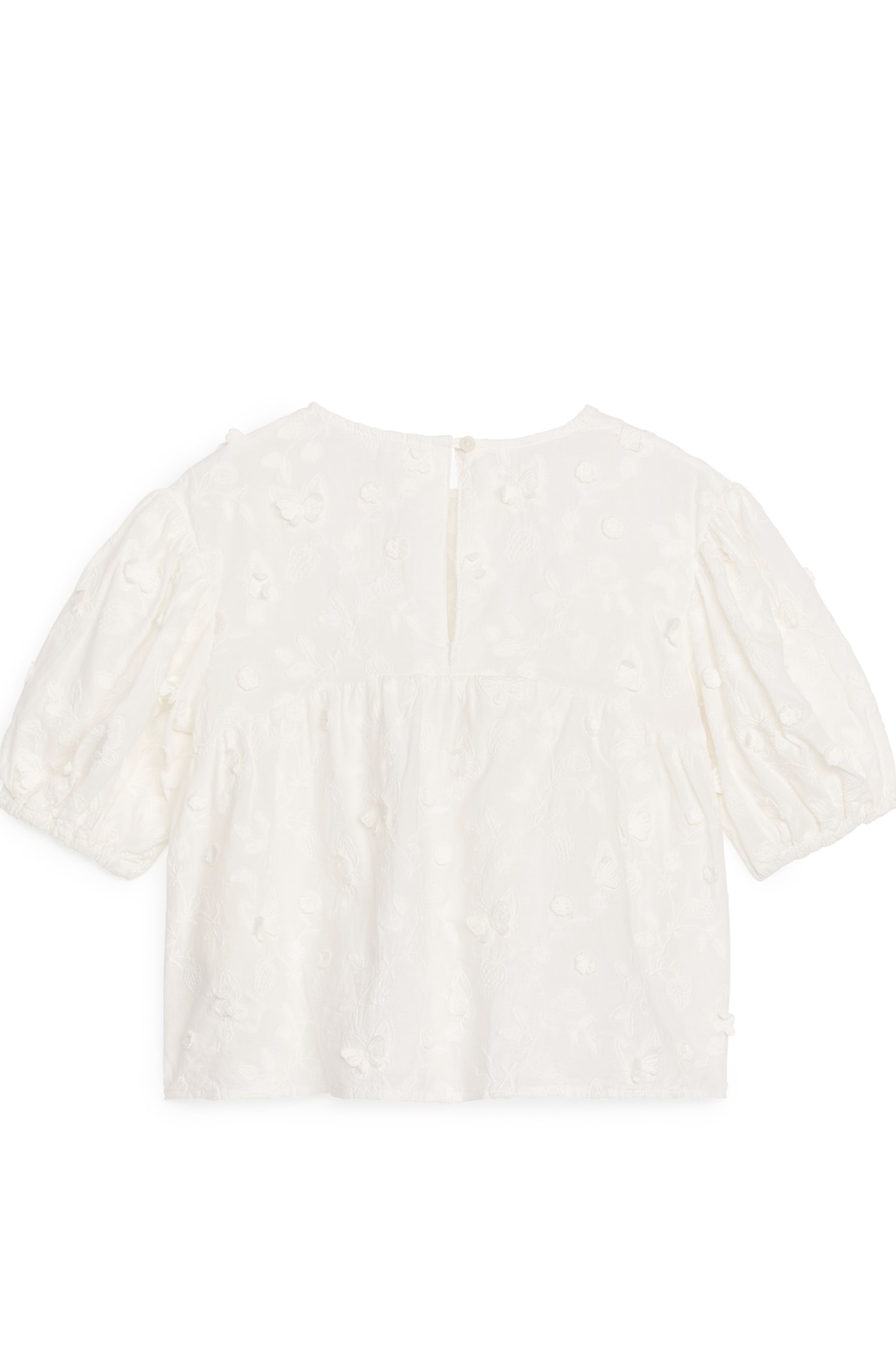 Embroidered Blouse - White - 2