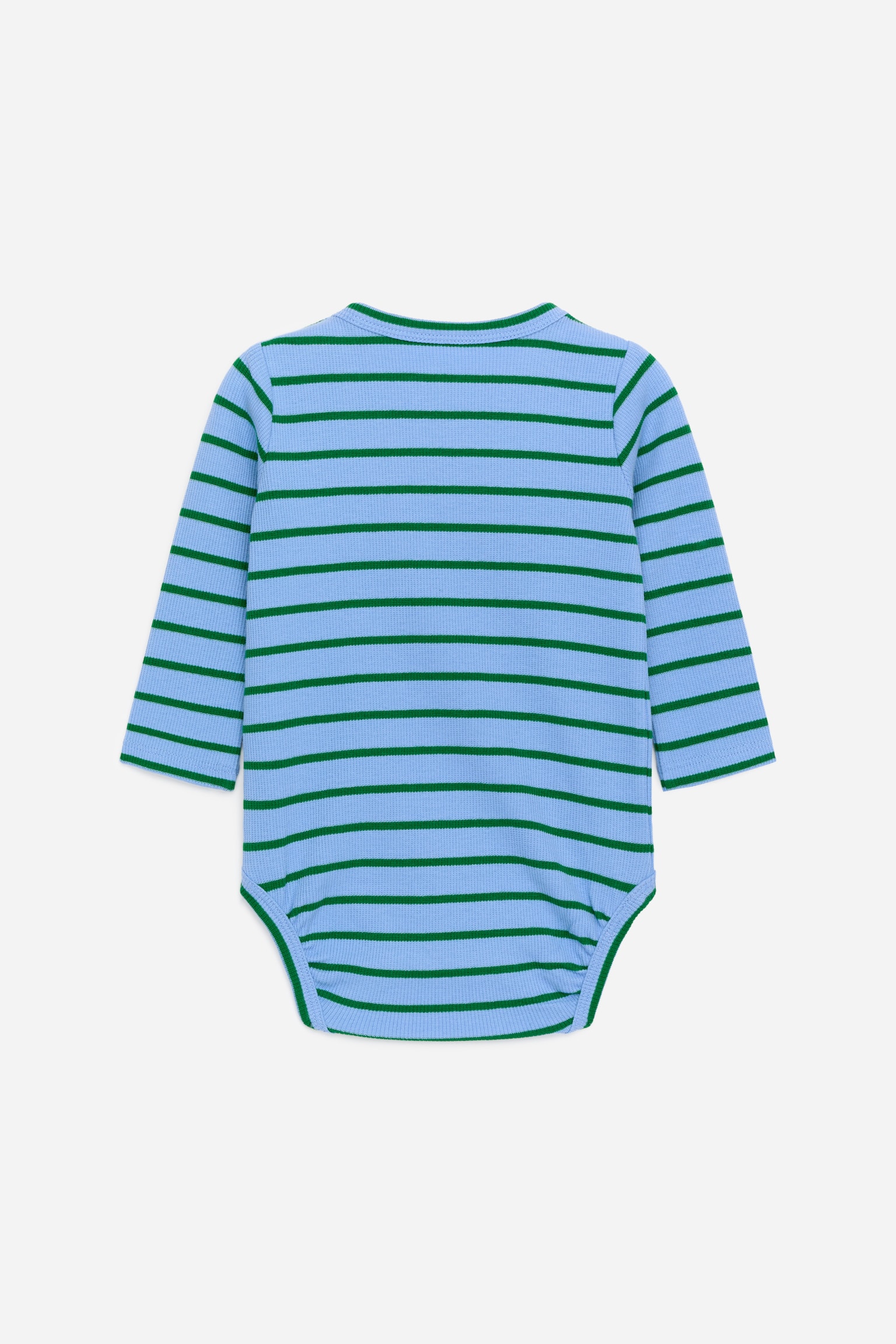 Body w prążki z długim rękawem - Jasnoniebieski/Zielony/Różowy/Pomarańczowy/Ciemnozielony - 3