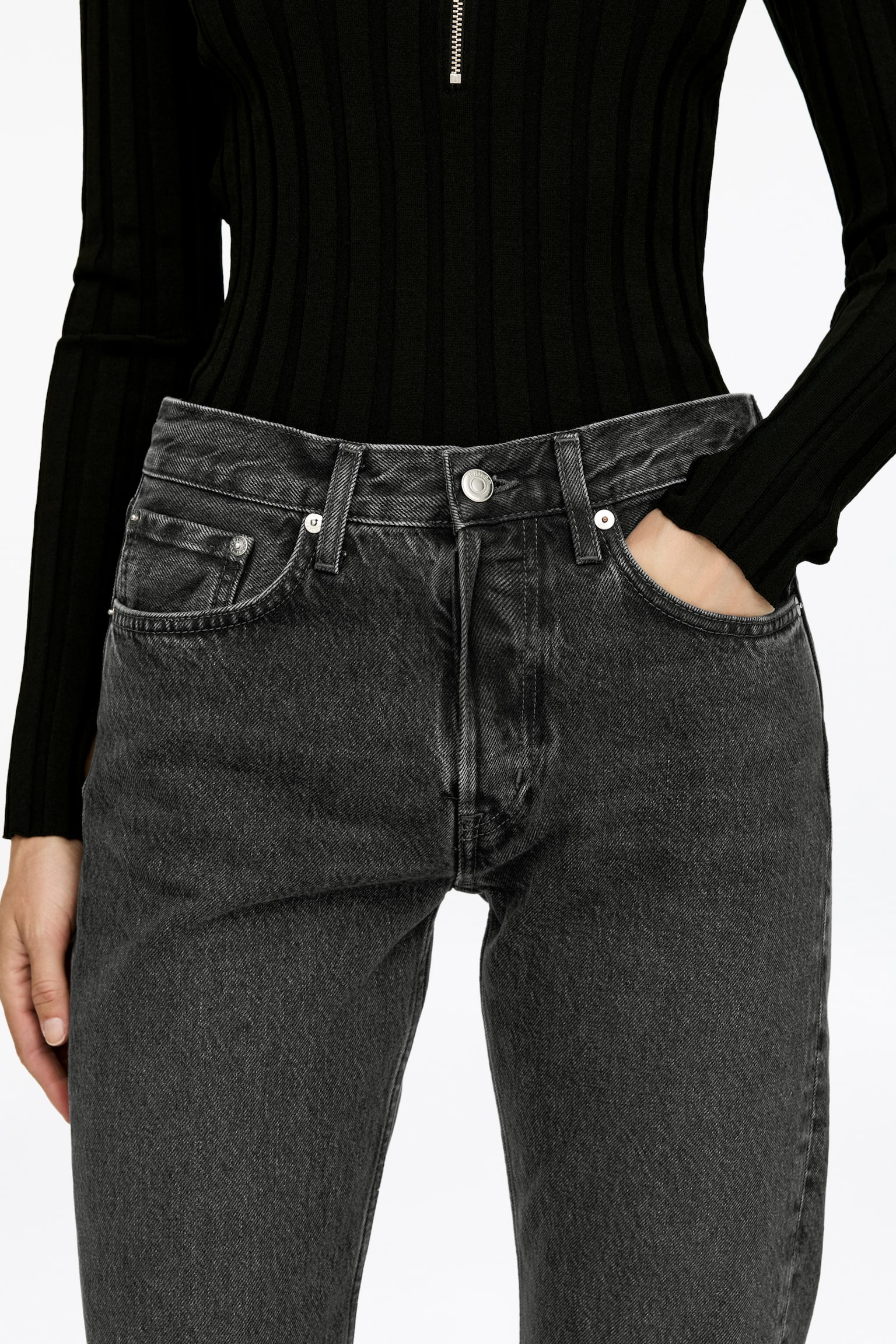 SNOW Straight Jeans - Schwarz/Cremeweiß/Weiß/Mittelblau/Taubenblau - 6