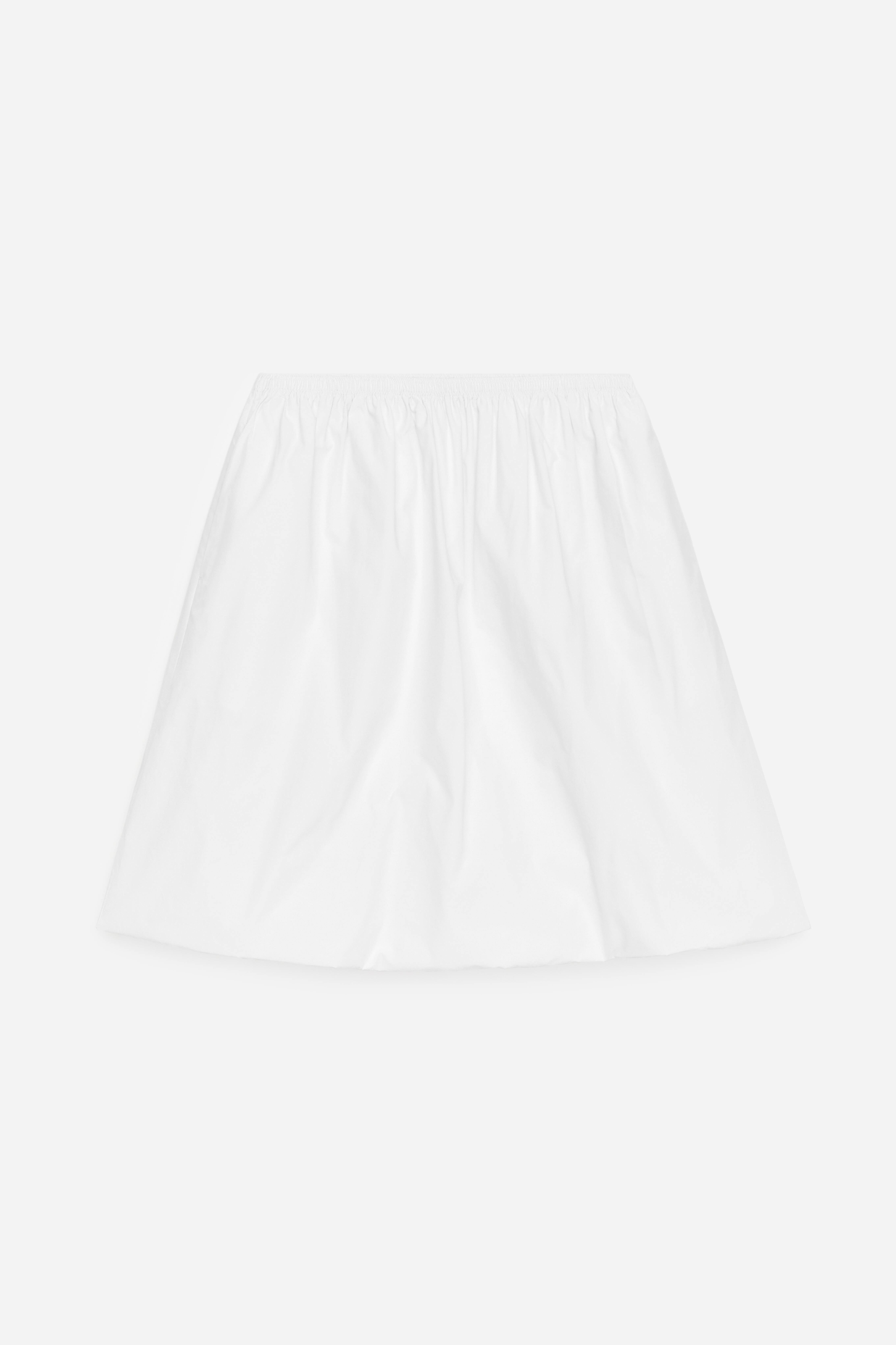 Taffeta Puff Skirt - White