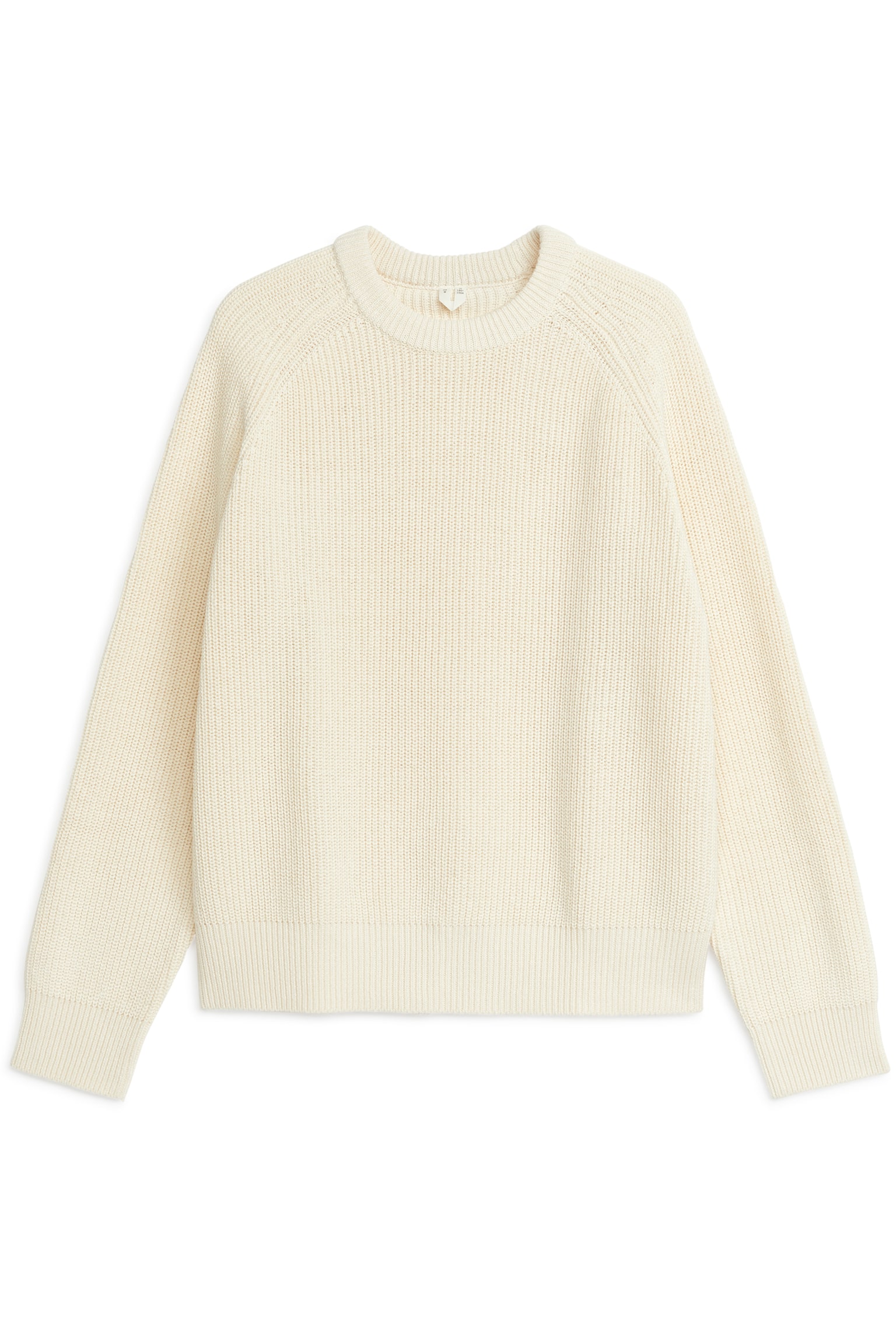 Linen Cotton Jumper - Off White/Dark Green - 2