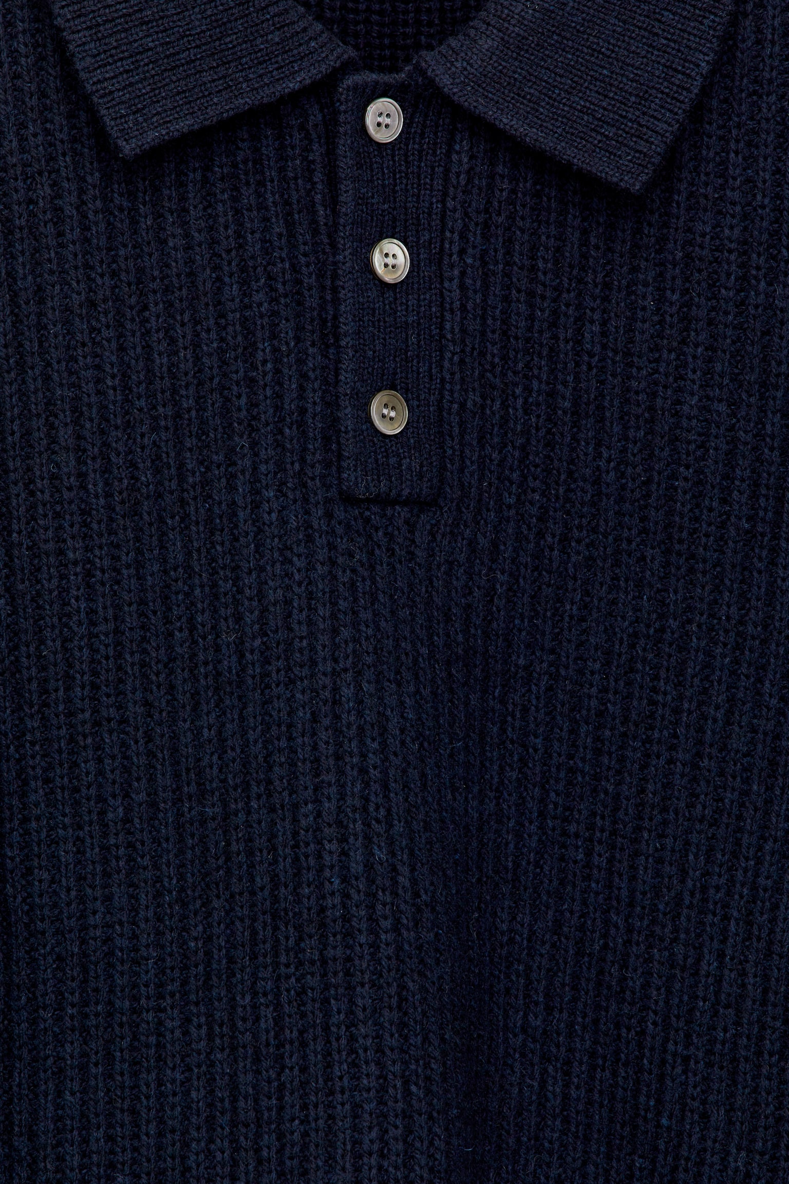 Polotröja i ull - Mörkblå/Grå - 5