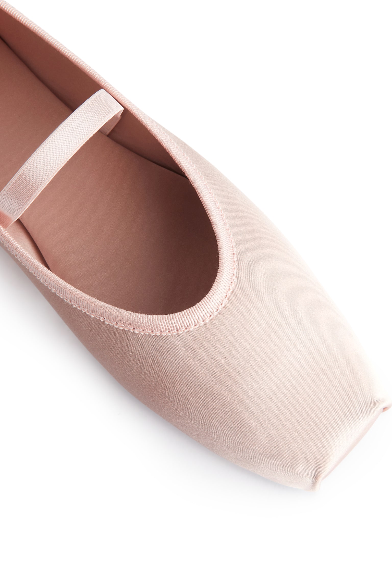 Satin Ballerinas - Dusty Pink/Dark Brown - 4