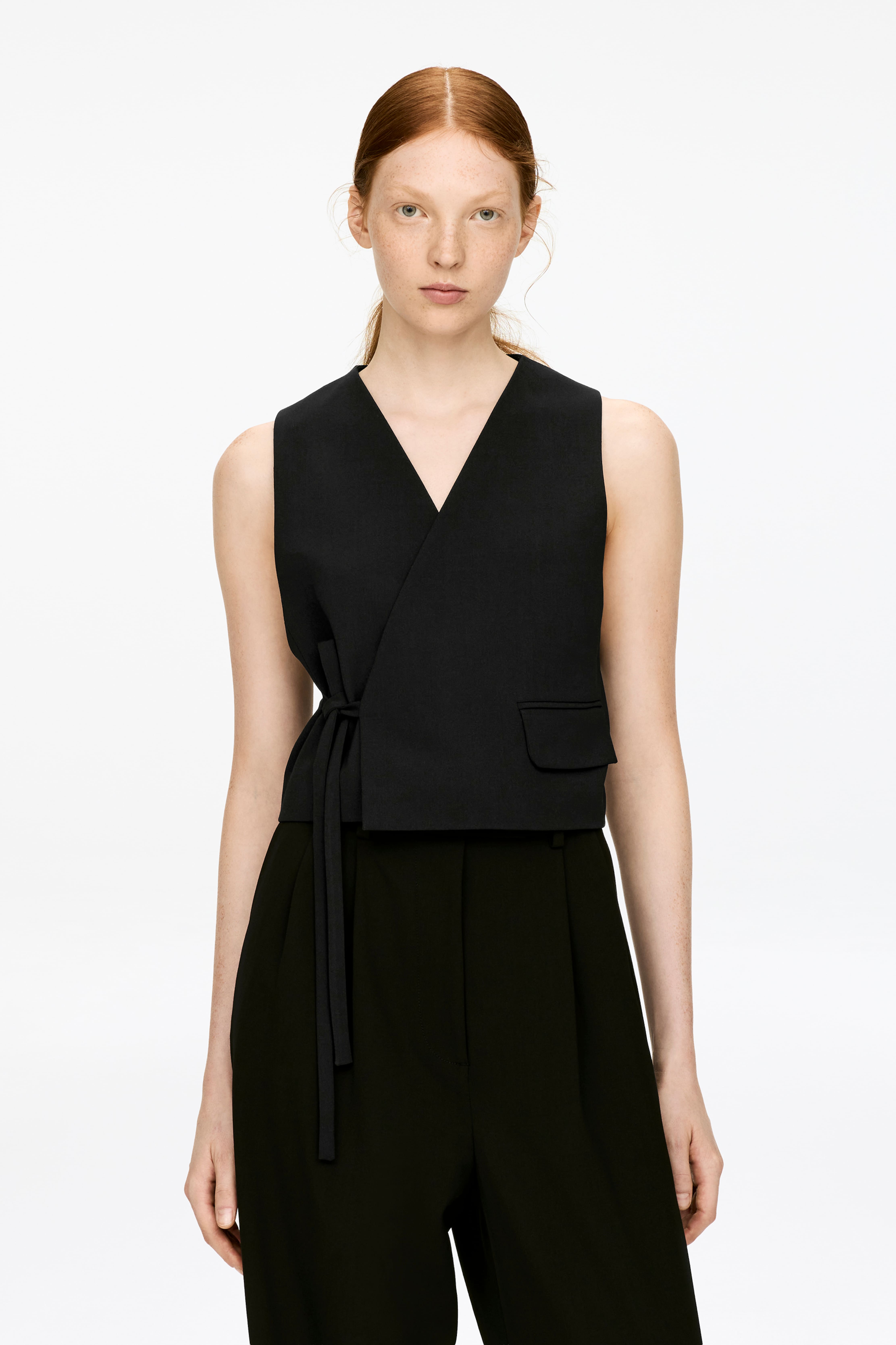 Gilet cropped - Nero