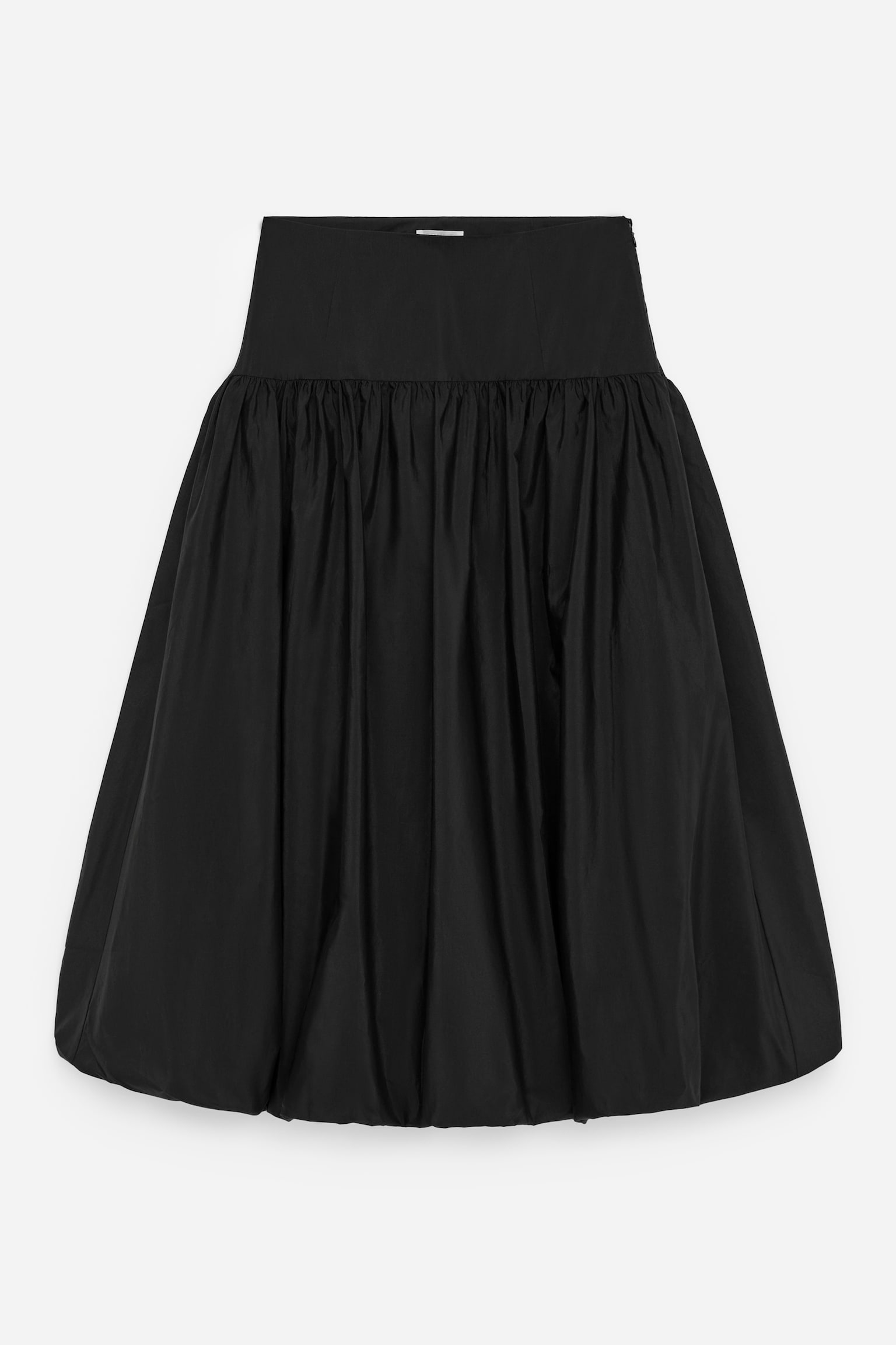 Spódnica bombka z tafty - Czarny/Różowy - 2