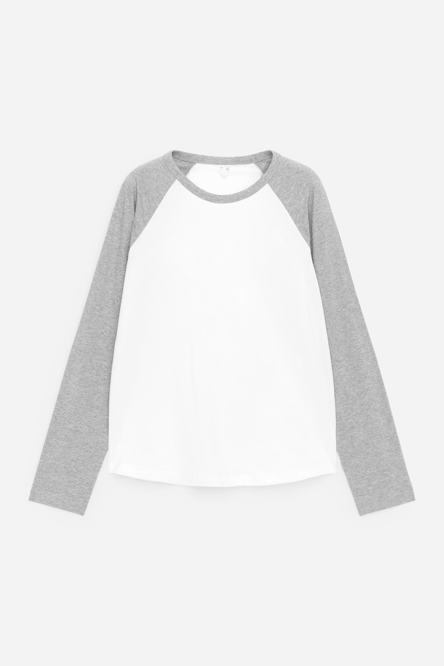 Langarmshirt - Weiß/Grau/Weiß/Rot - 1