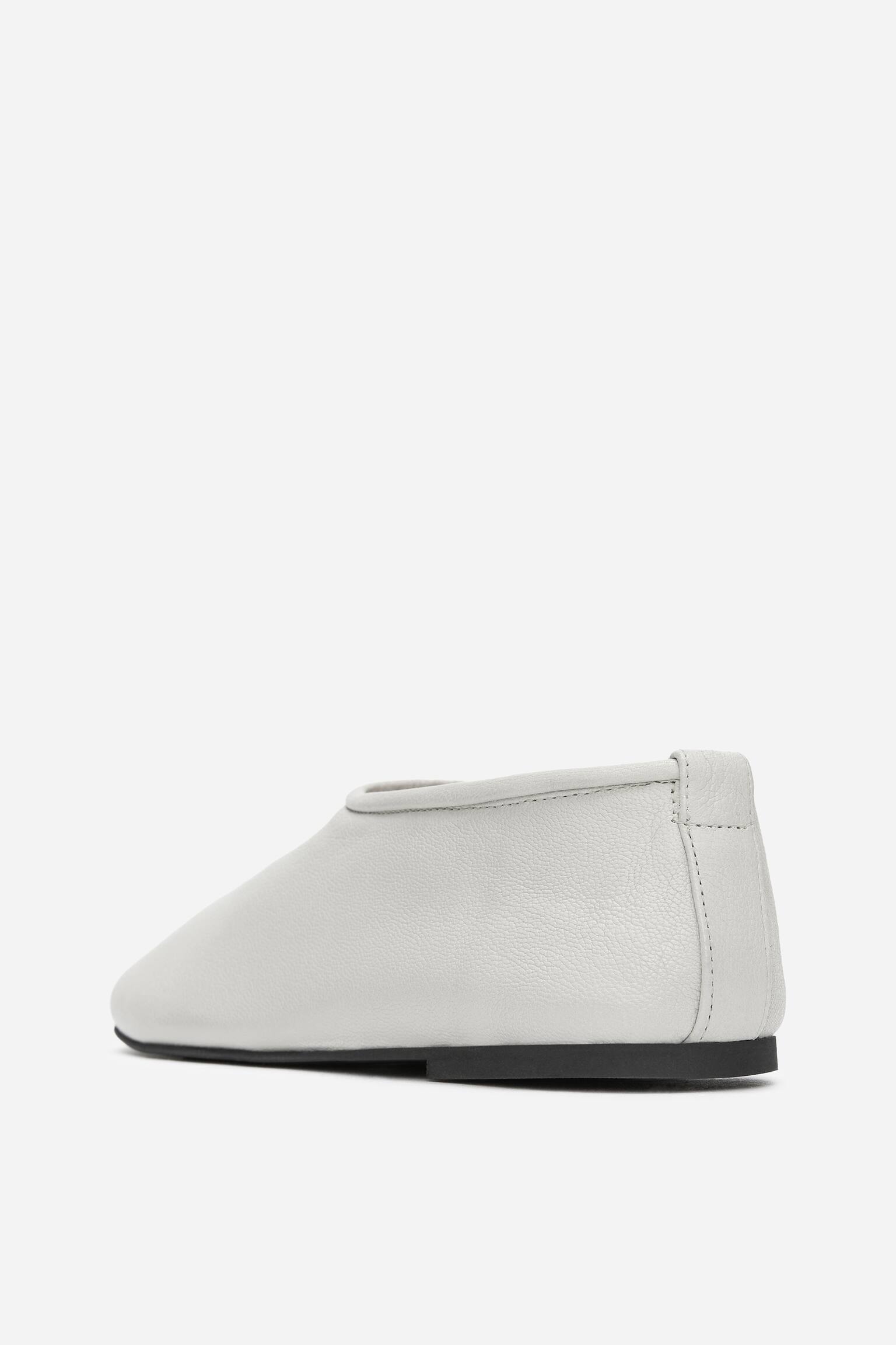 Ballerine a pantofola in pelle - Grigio/Marrone/Nero - 5