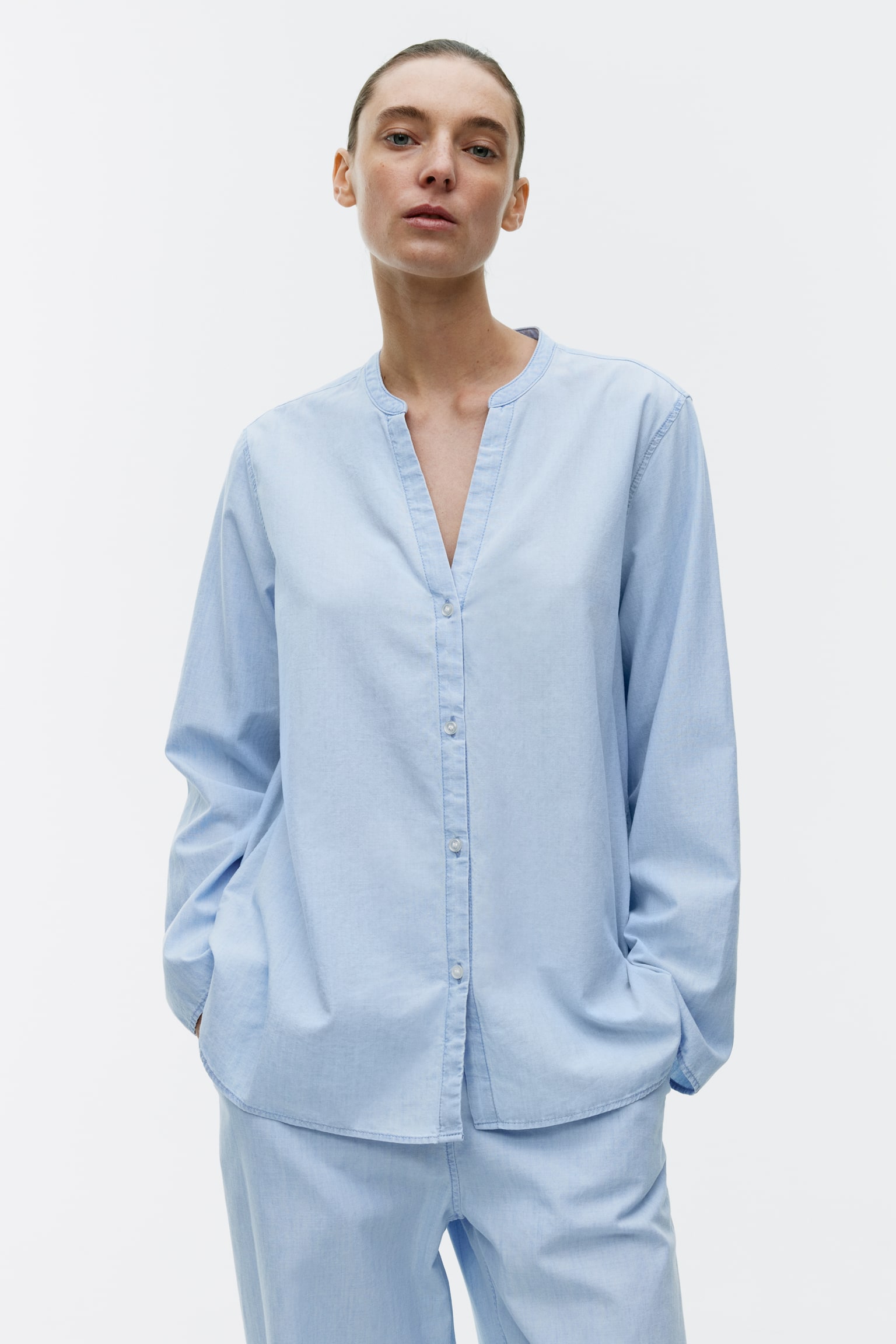 Light Denim Shirt - Light Blue - 3