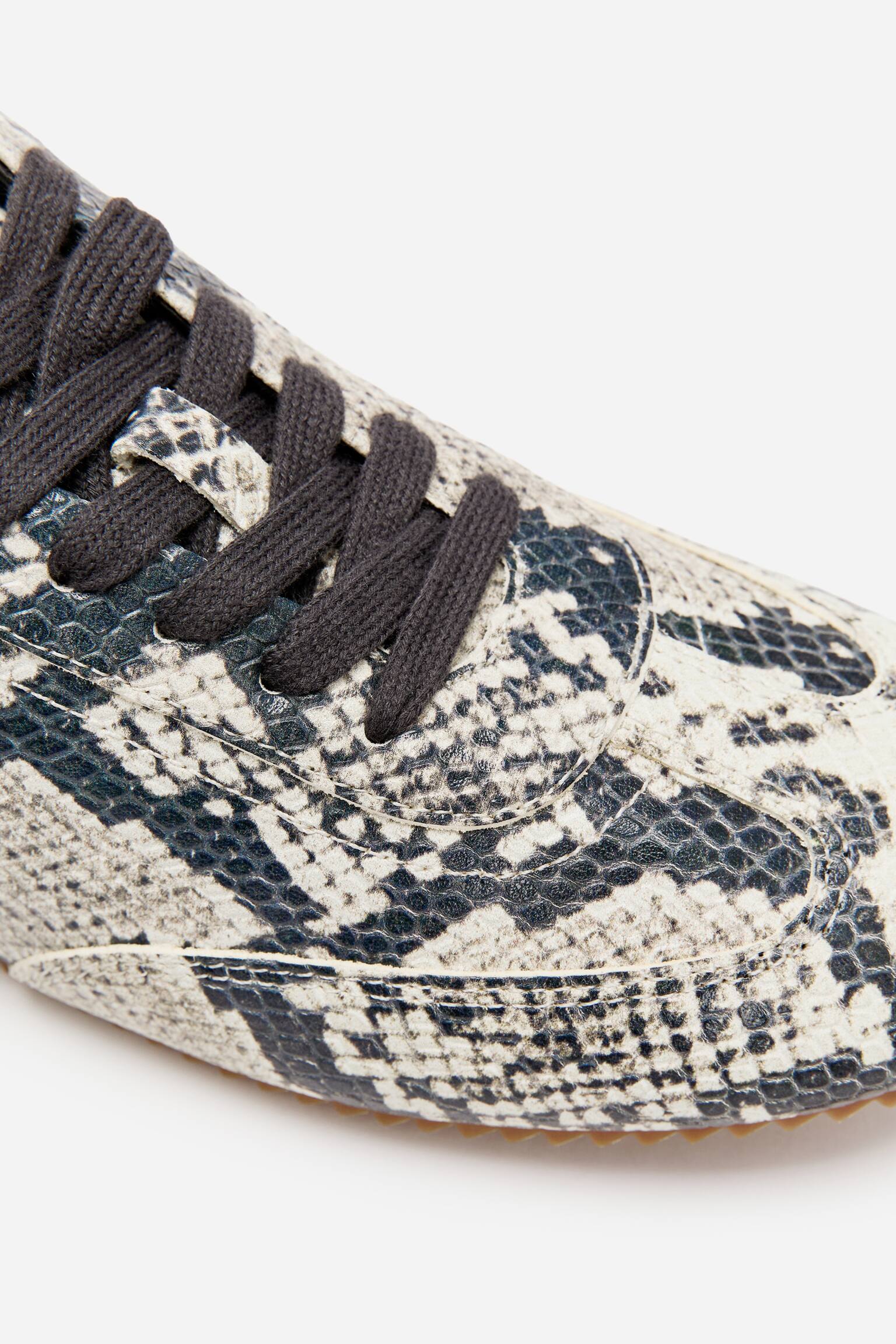 Lädersneakers - Flerfärgad/ormmönster - 9