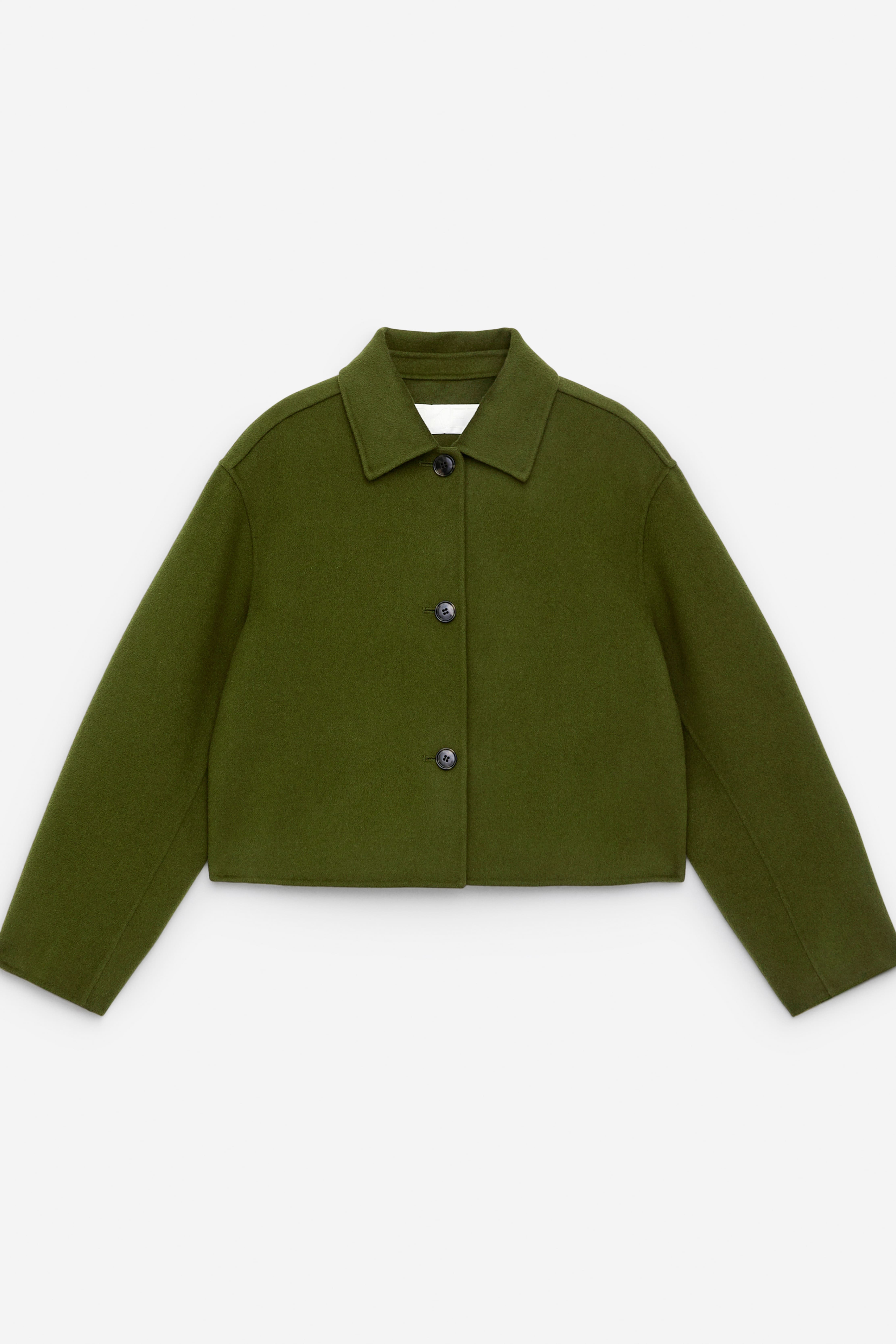 Doubleface-Overshirt aus Wollmischung - Grün/Dunkelblau/Dunkelbraun