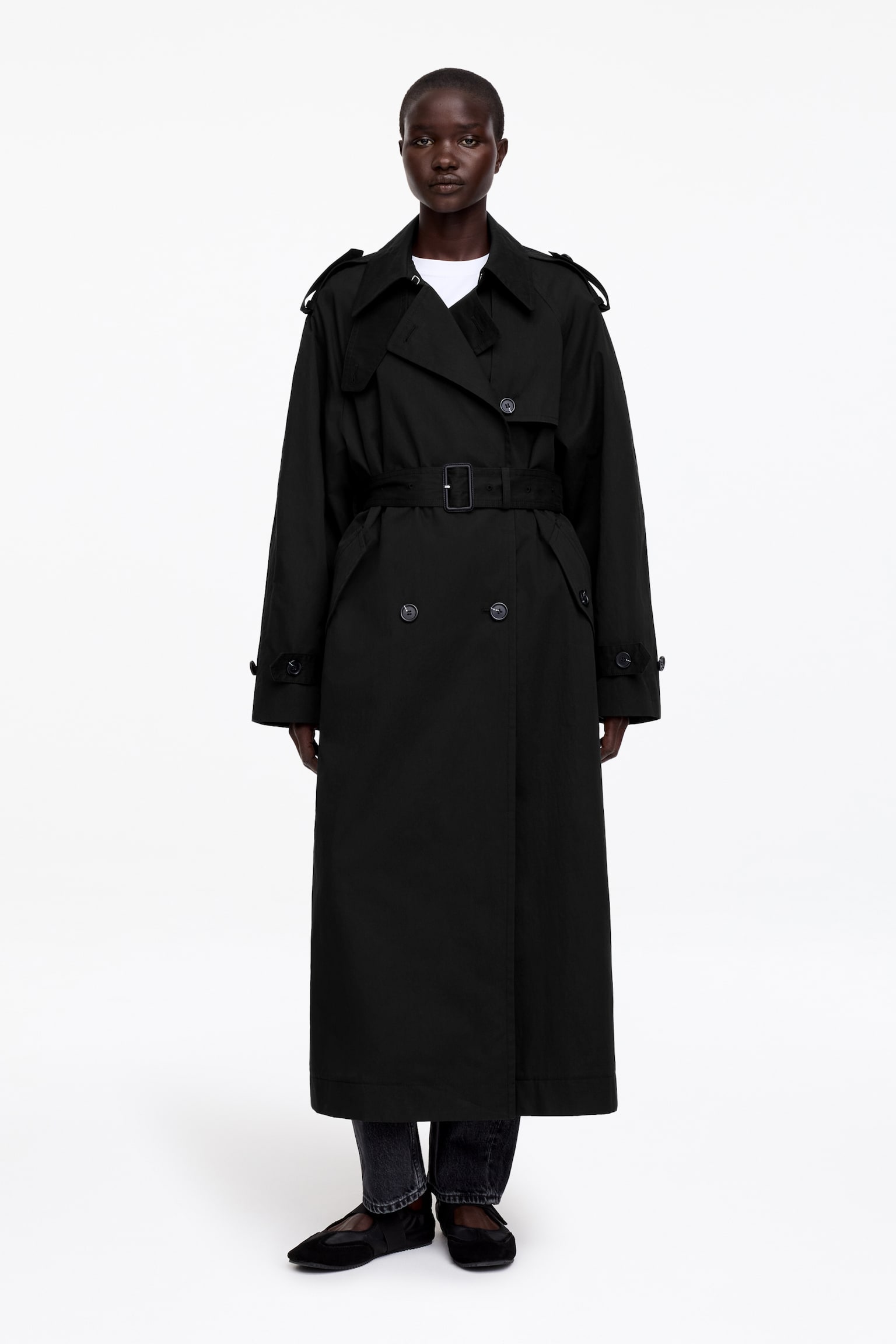 Oversize-Trenchcoat - Schwarz - 7