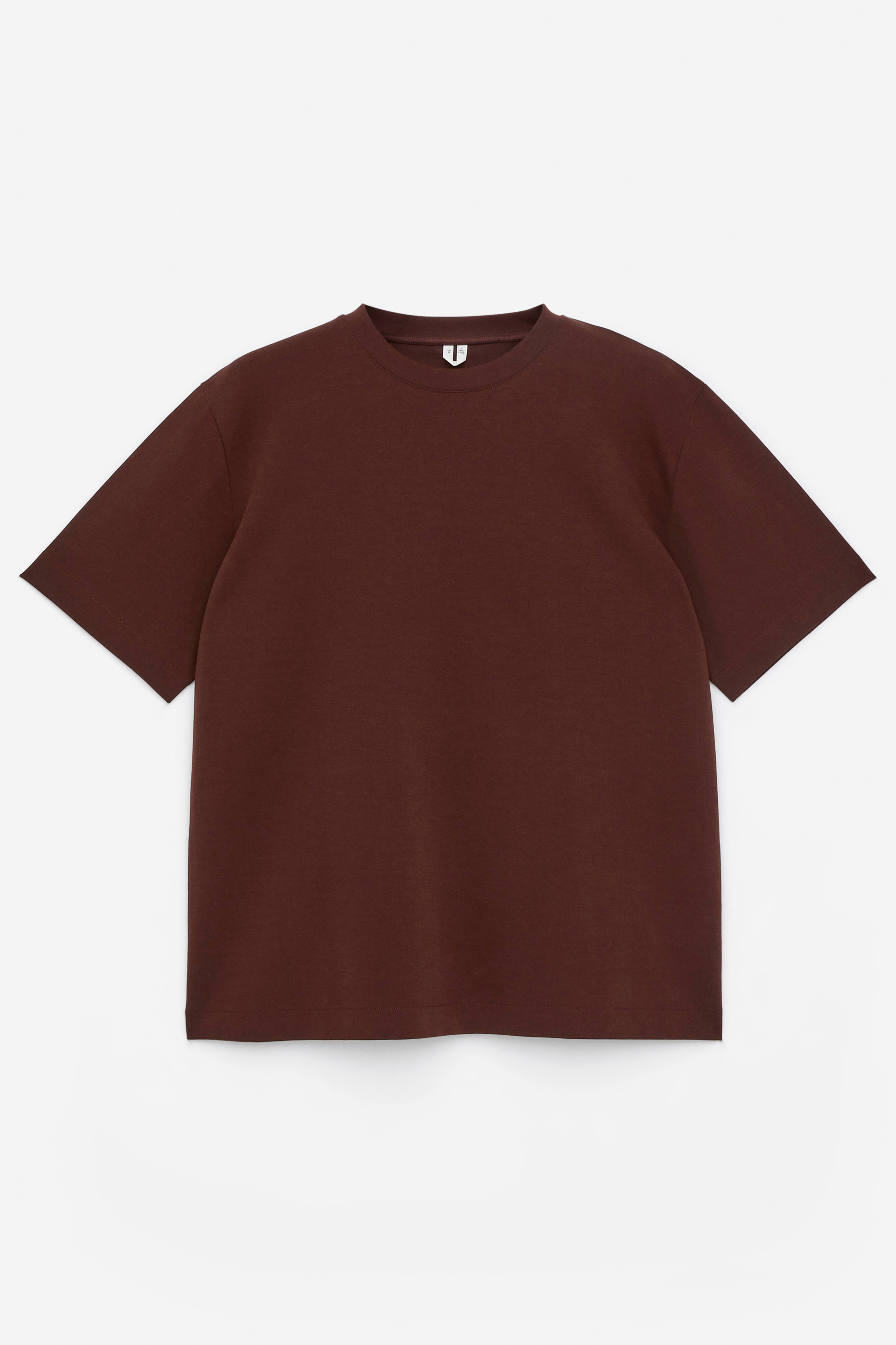 Interlock T-shirt - Donker bordeauxrood/Zwart/Wit