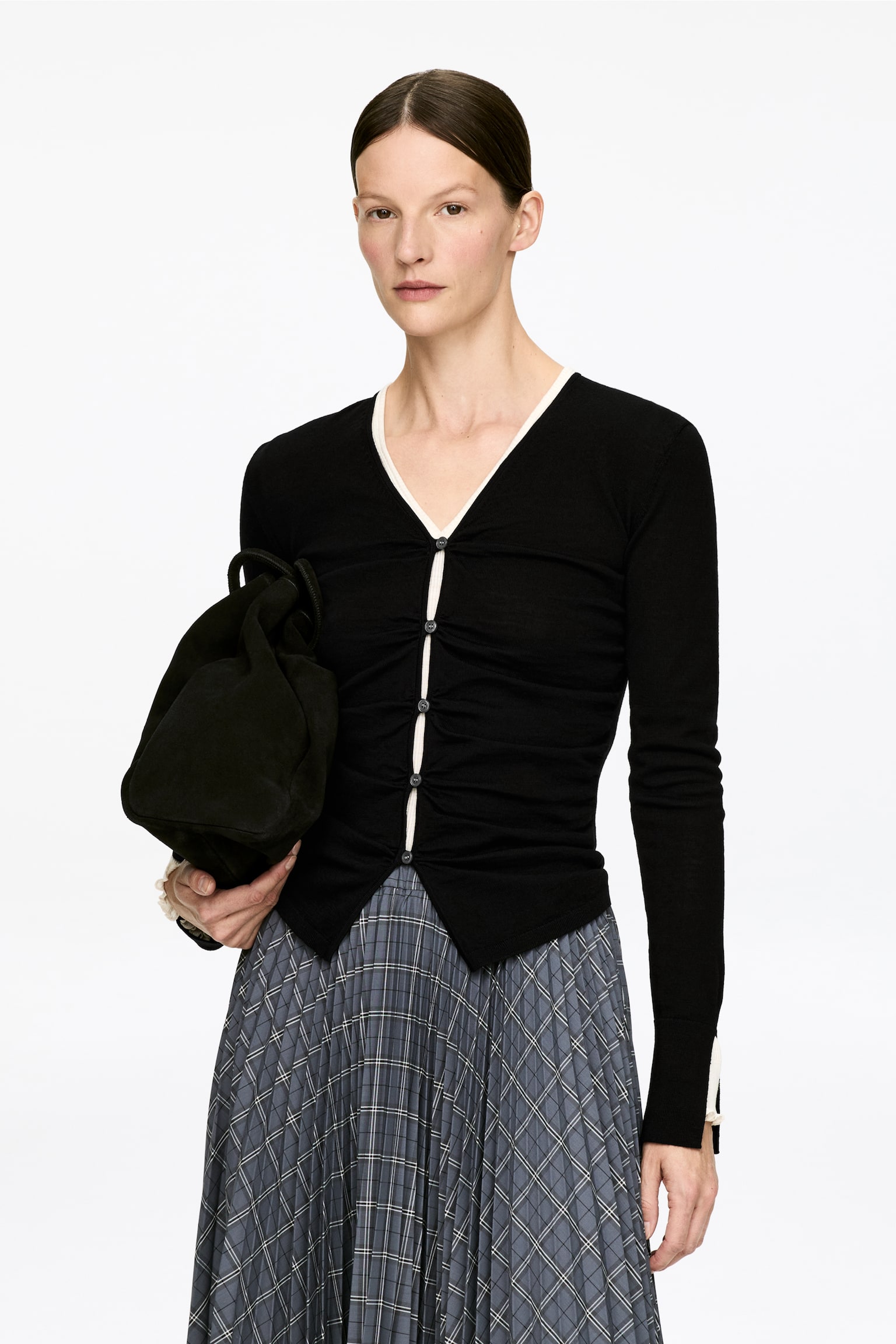 Oberteil aus Merinowolle - Schwarz - 1