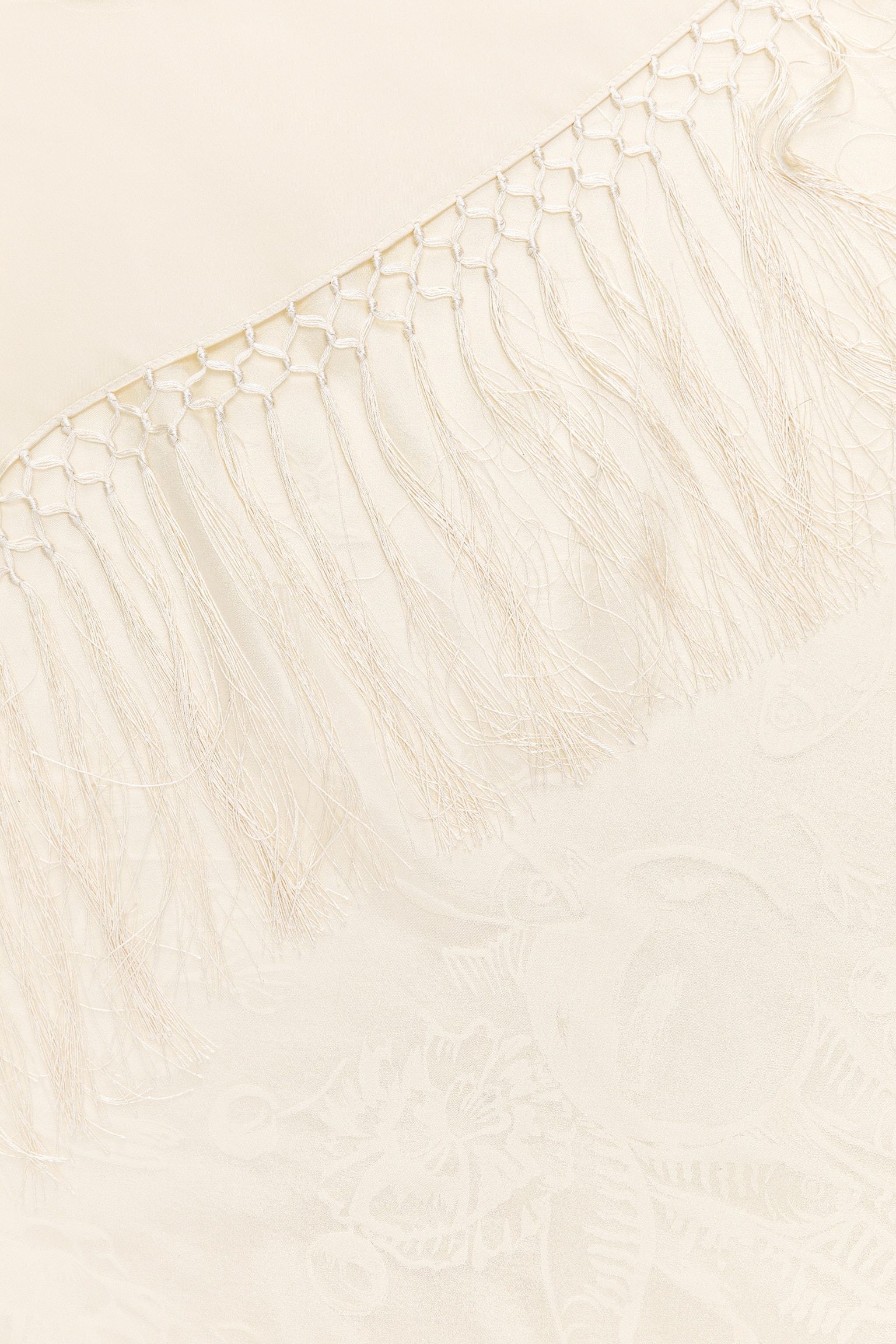 Silk Scarf - Beige - 3