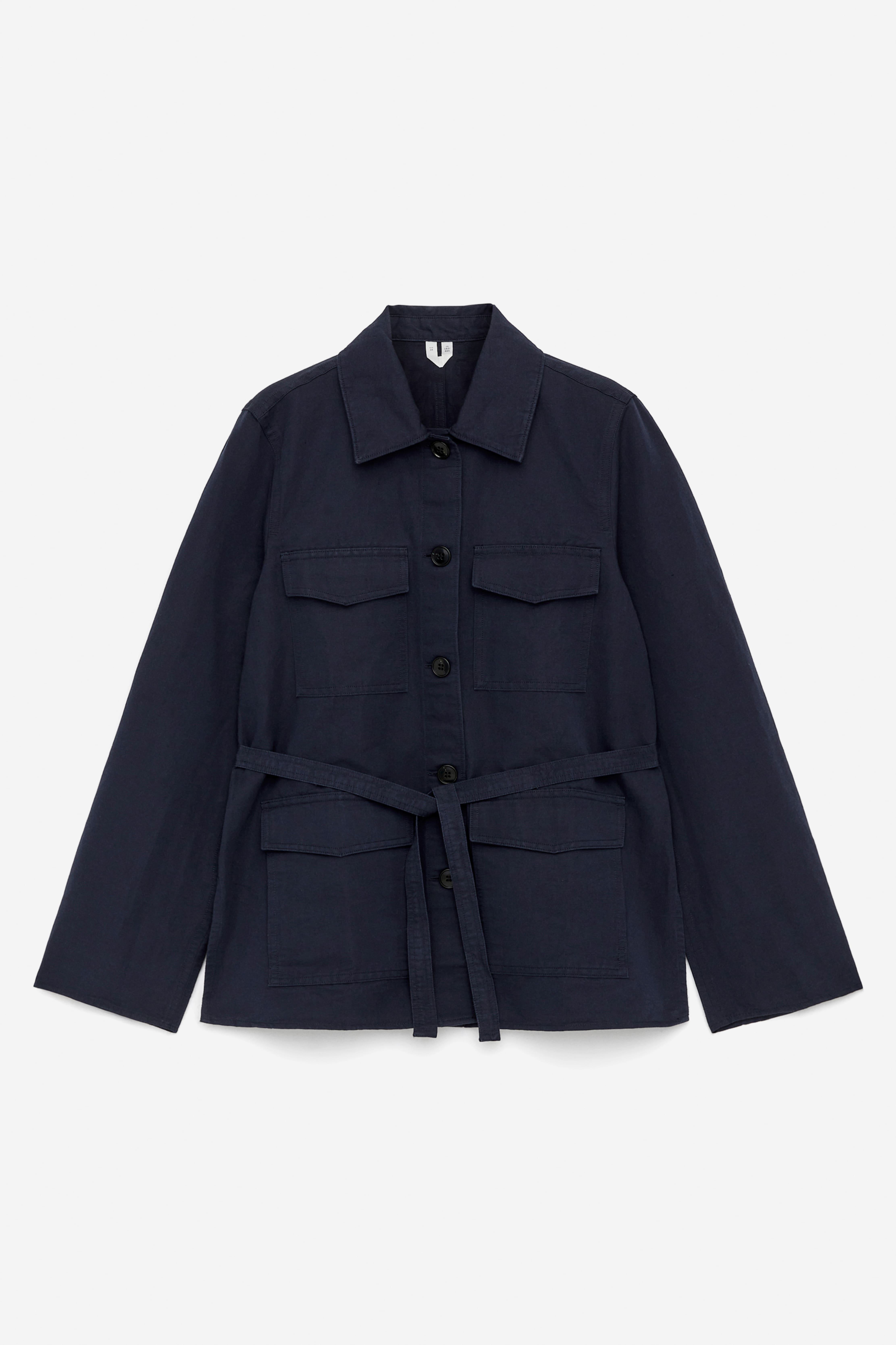 Overshirt mit Gürtel - Dunkelblau