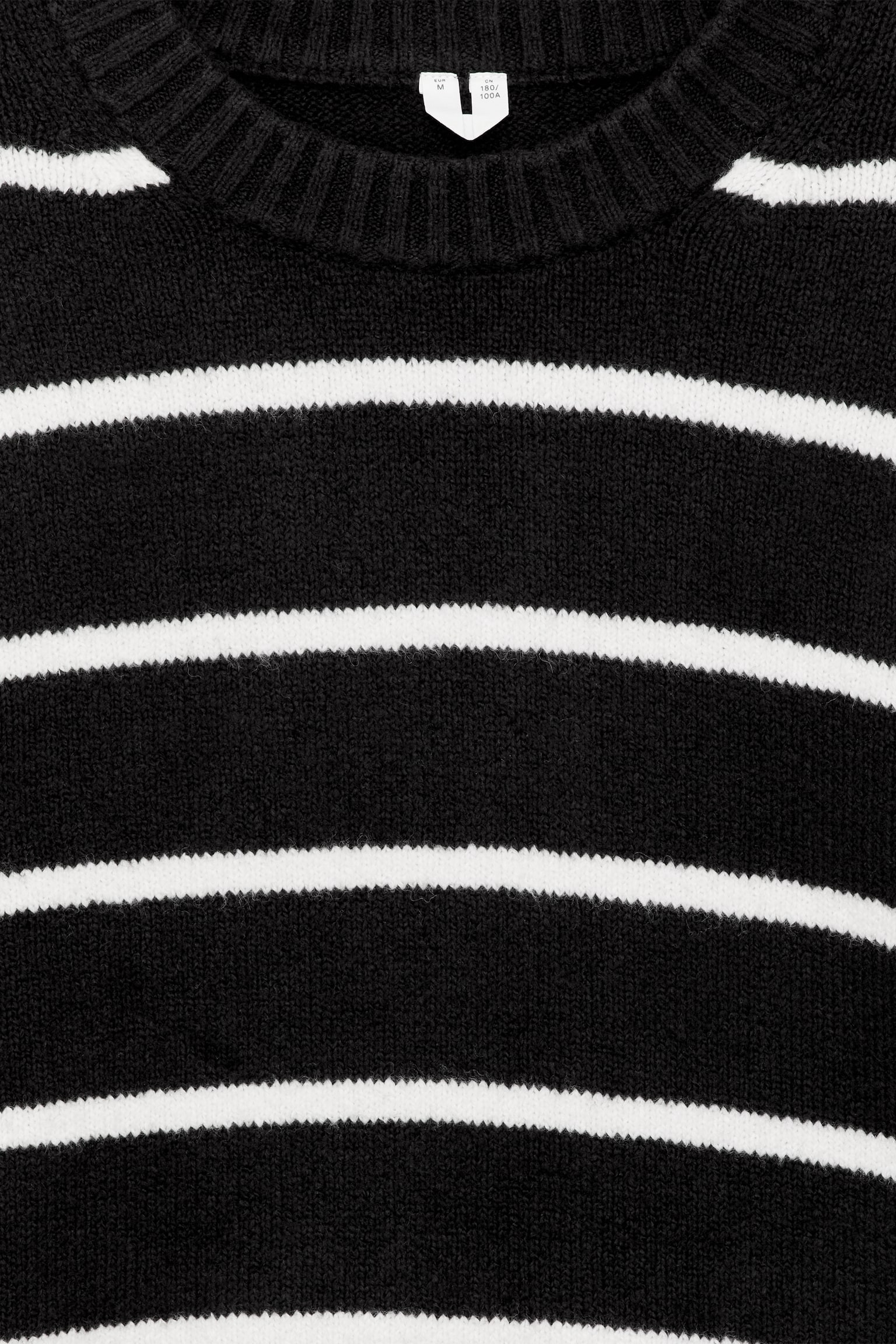 Lockerer Pullover aus Baumwollmischgewebe - Schwarz/Weiß/Cremeweiß/Rot - 6