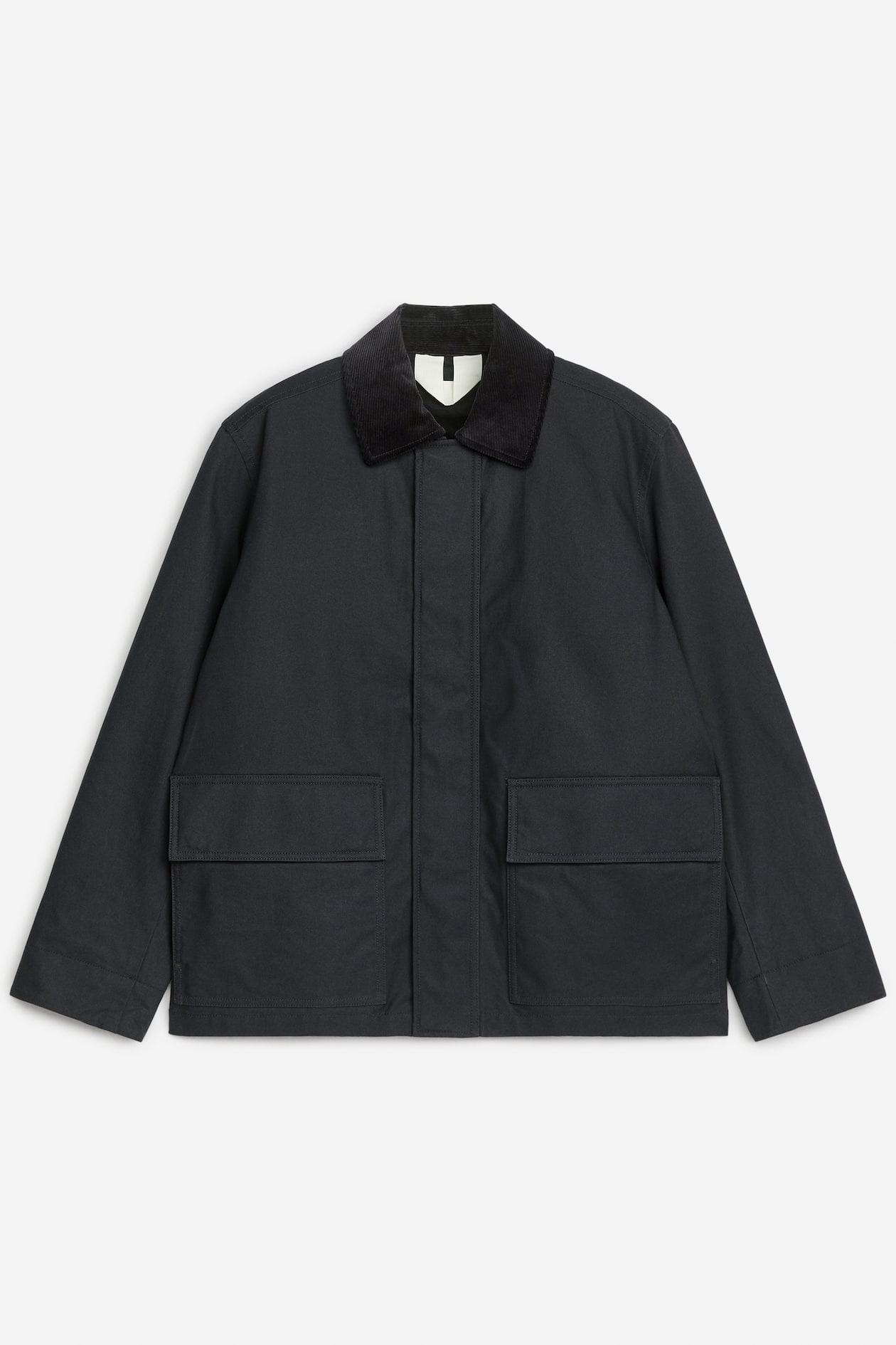 Arket Veste En Jean Bleu FoncÃ© Homme Veste En Coton Ciré Bleu