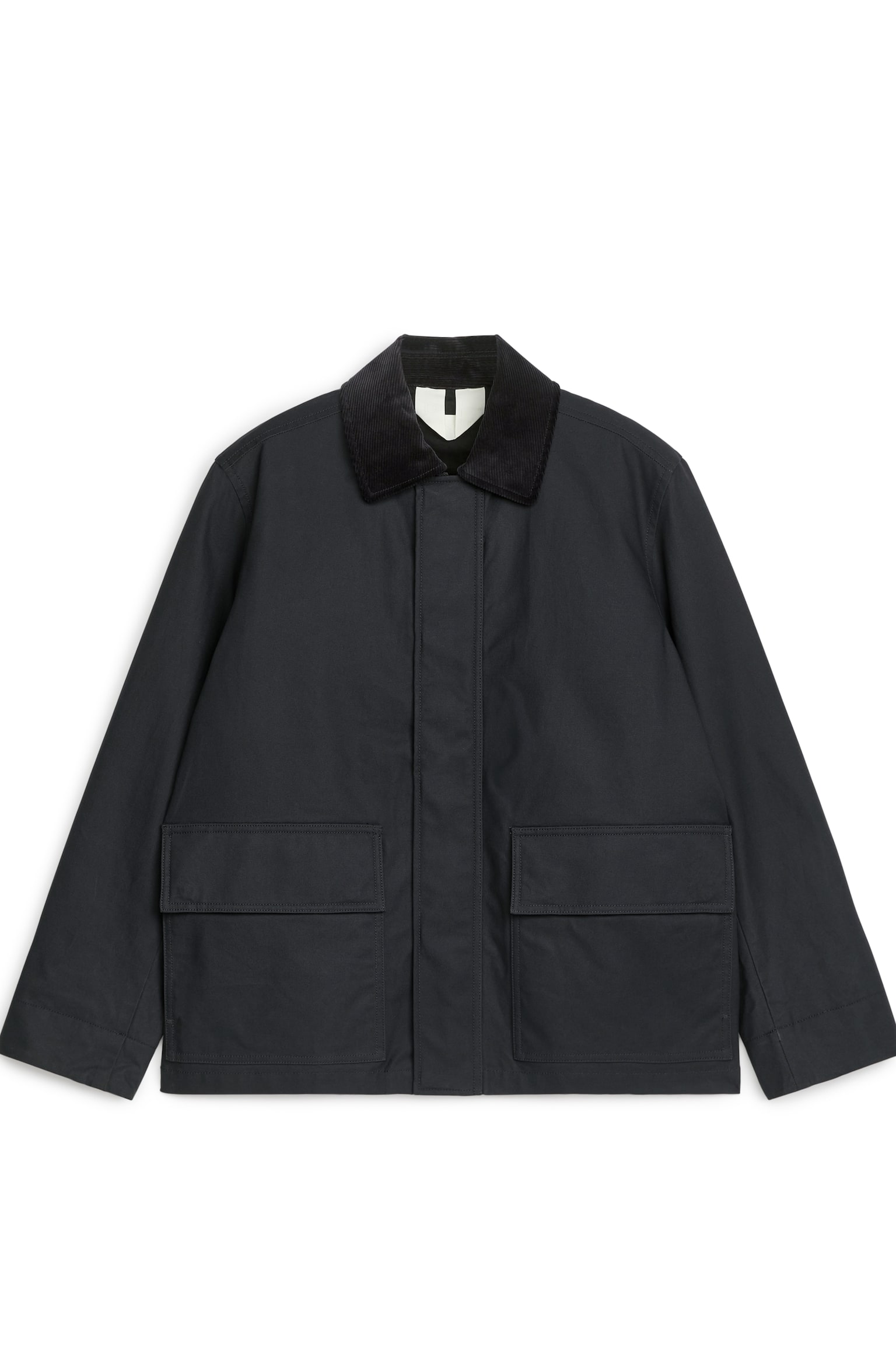 Waxed Cotton Jacket - Dark Blue/Dark Brown - 2