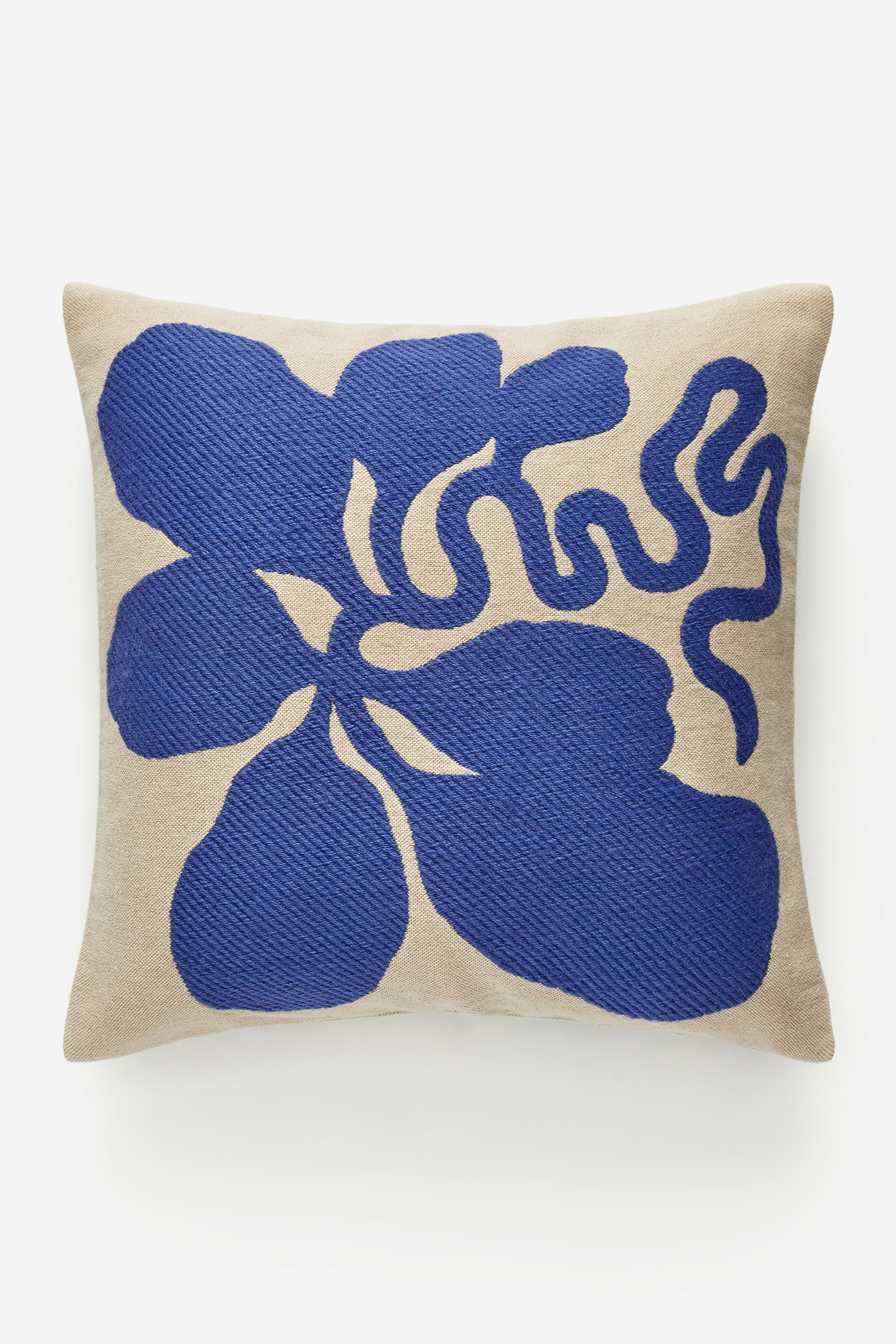 Homescapes Navy Blue Crushed Velvet Cushion Cover, 55 X 55 Cm by B&Q