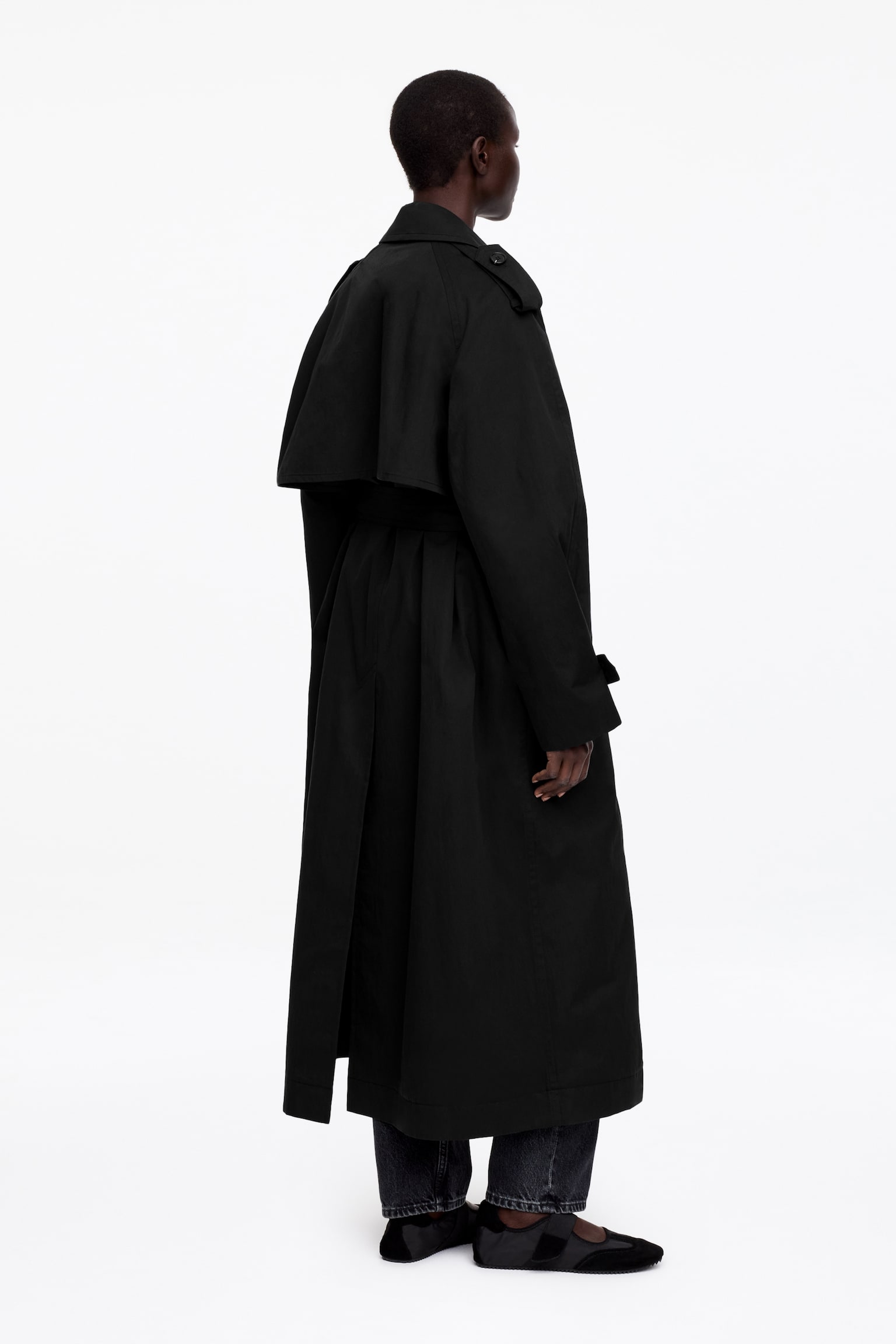 Oversize-Trenchcoat - Schwarz - 8