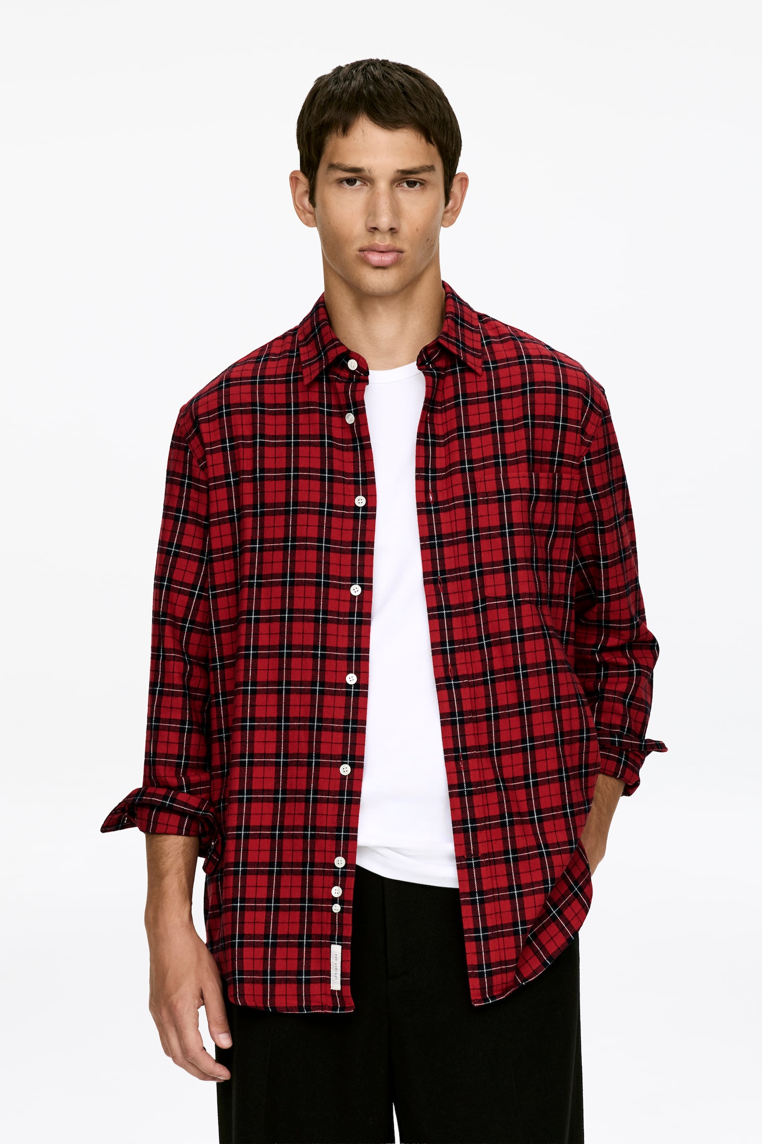 Flanellhemd - Rot/Schwarz - 1
