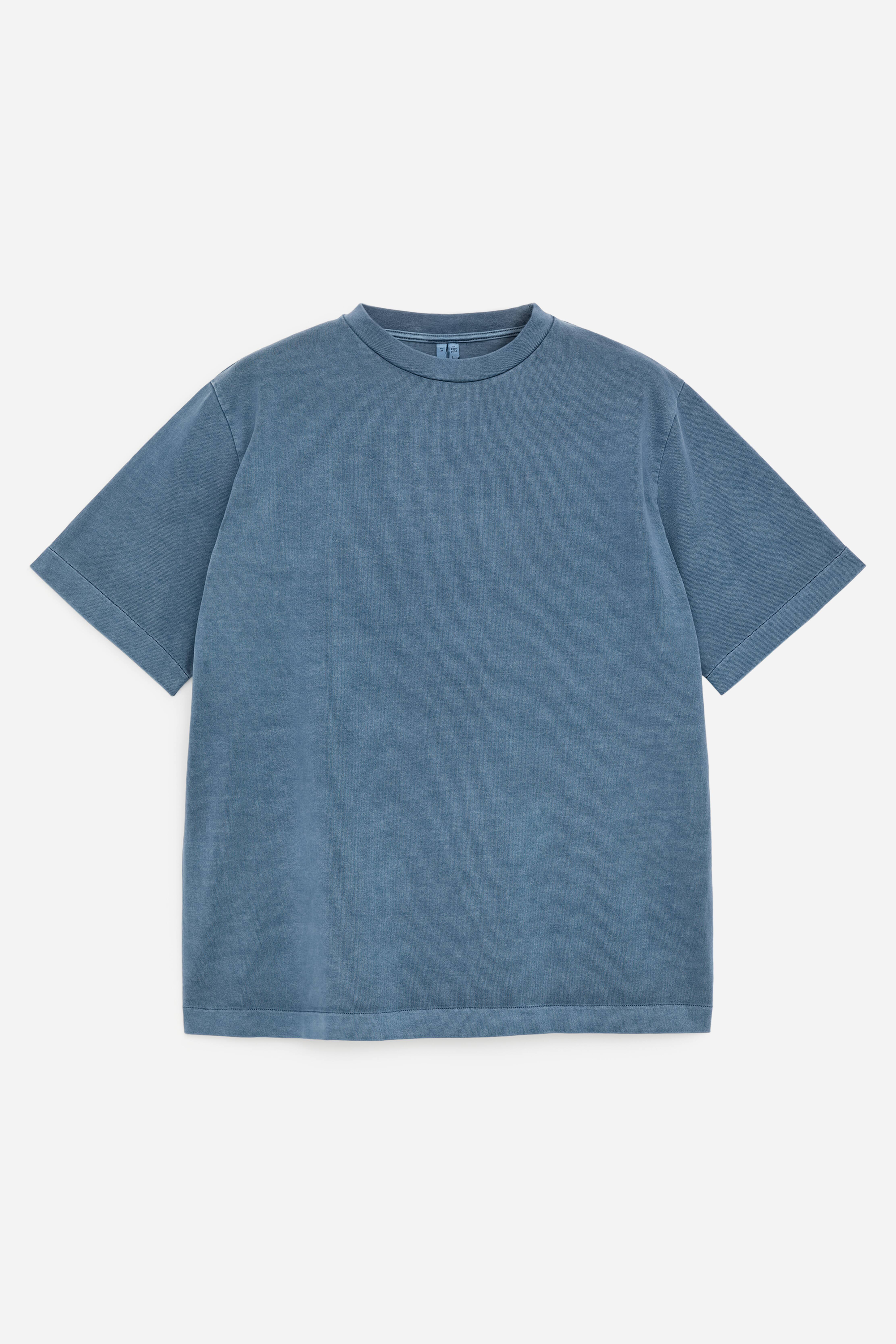 T-shirt med lös passform - Blå/Grå/Beige