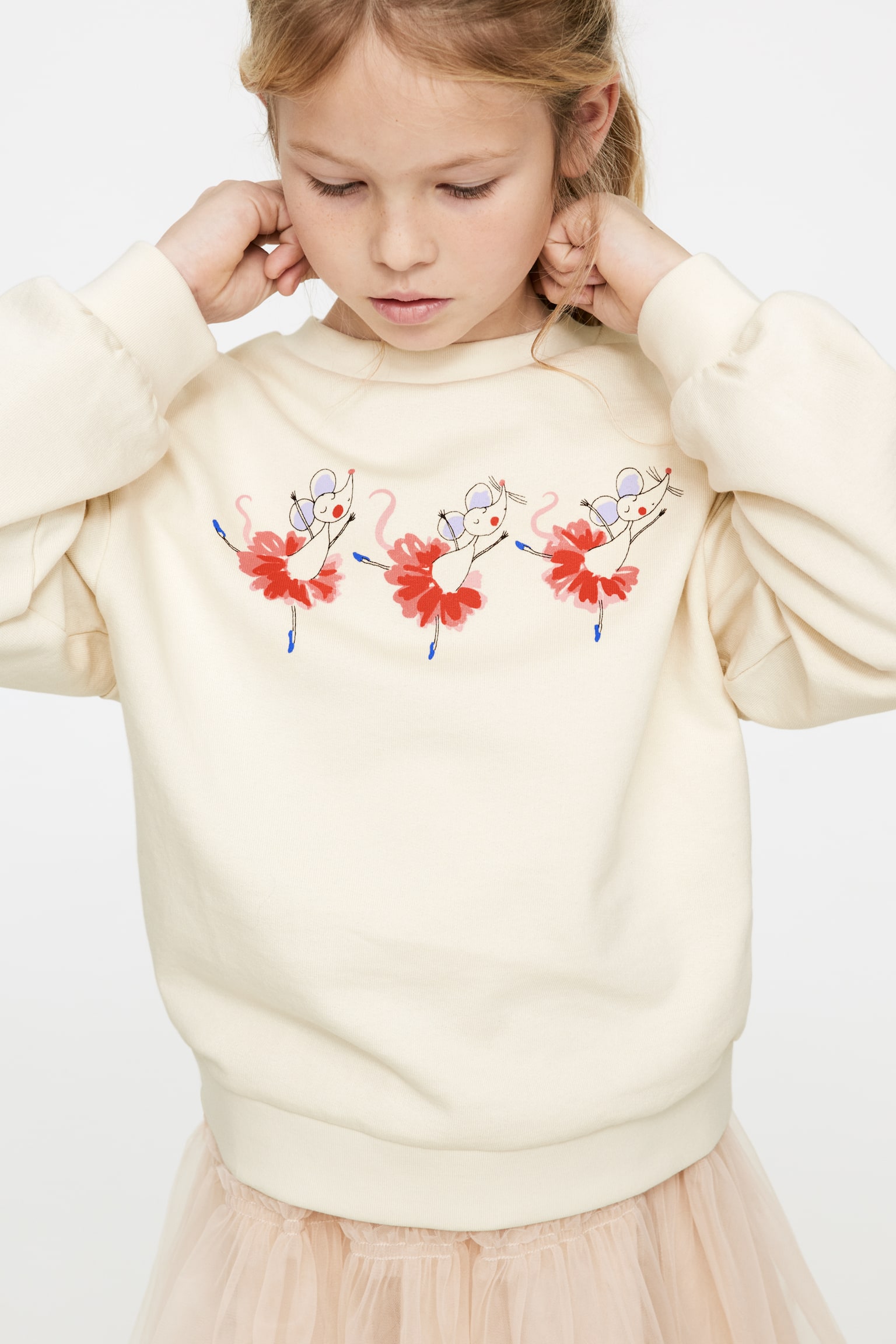 Relaxed Sweatshirt - Off White/Ballerinas - 6