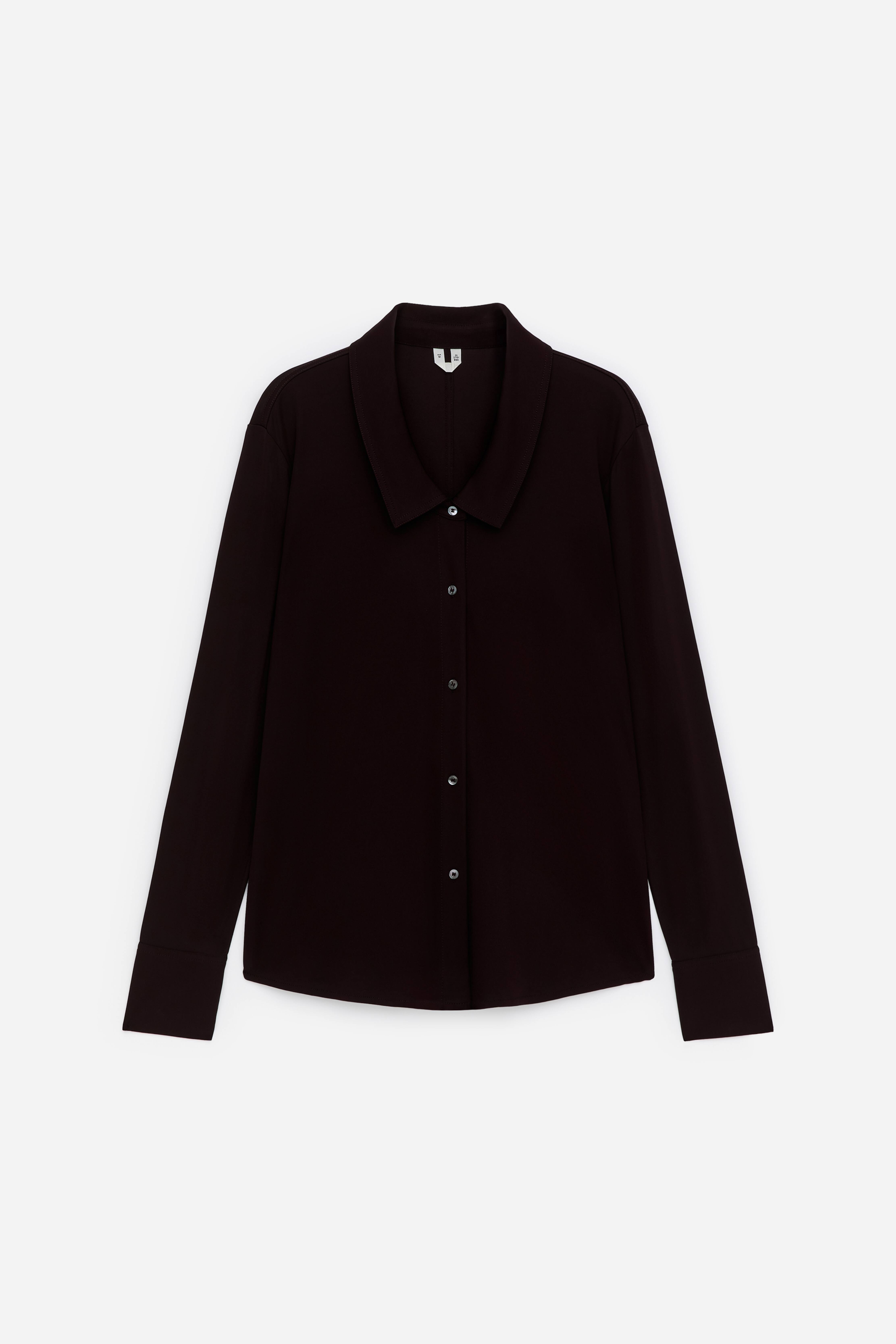 Fluid Jersey Shirt - Donkerrood