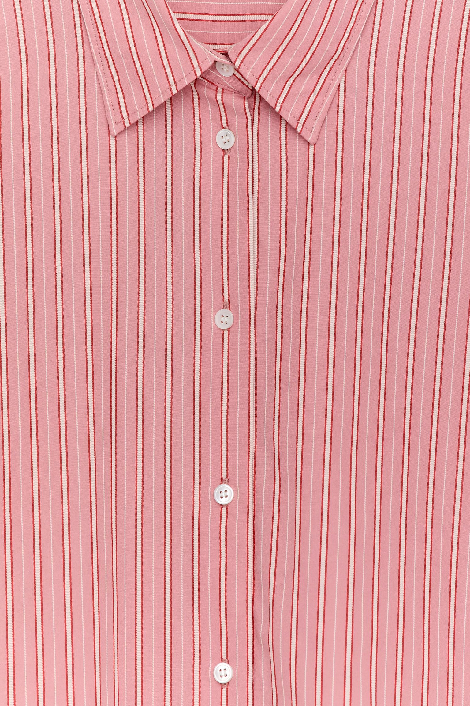 Baumwollhemd - Rosa/Weiß - 6