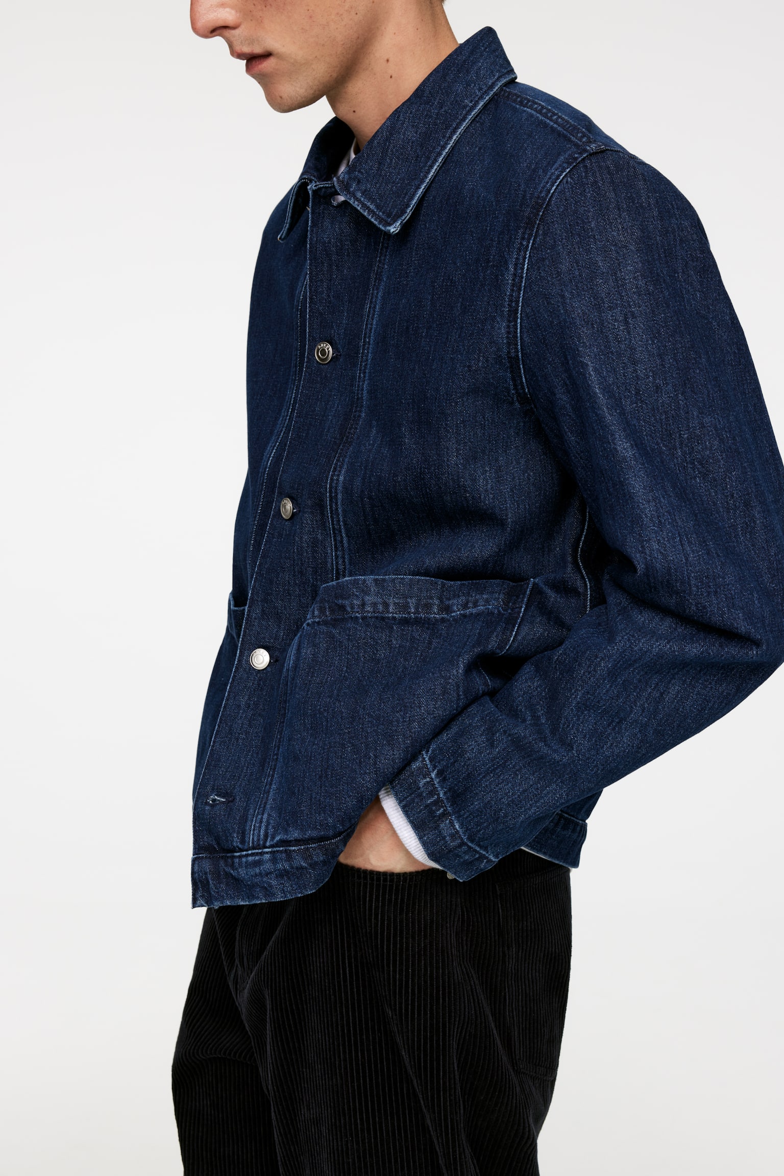 Denim Overshirt - Dark Blue - 3