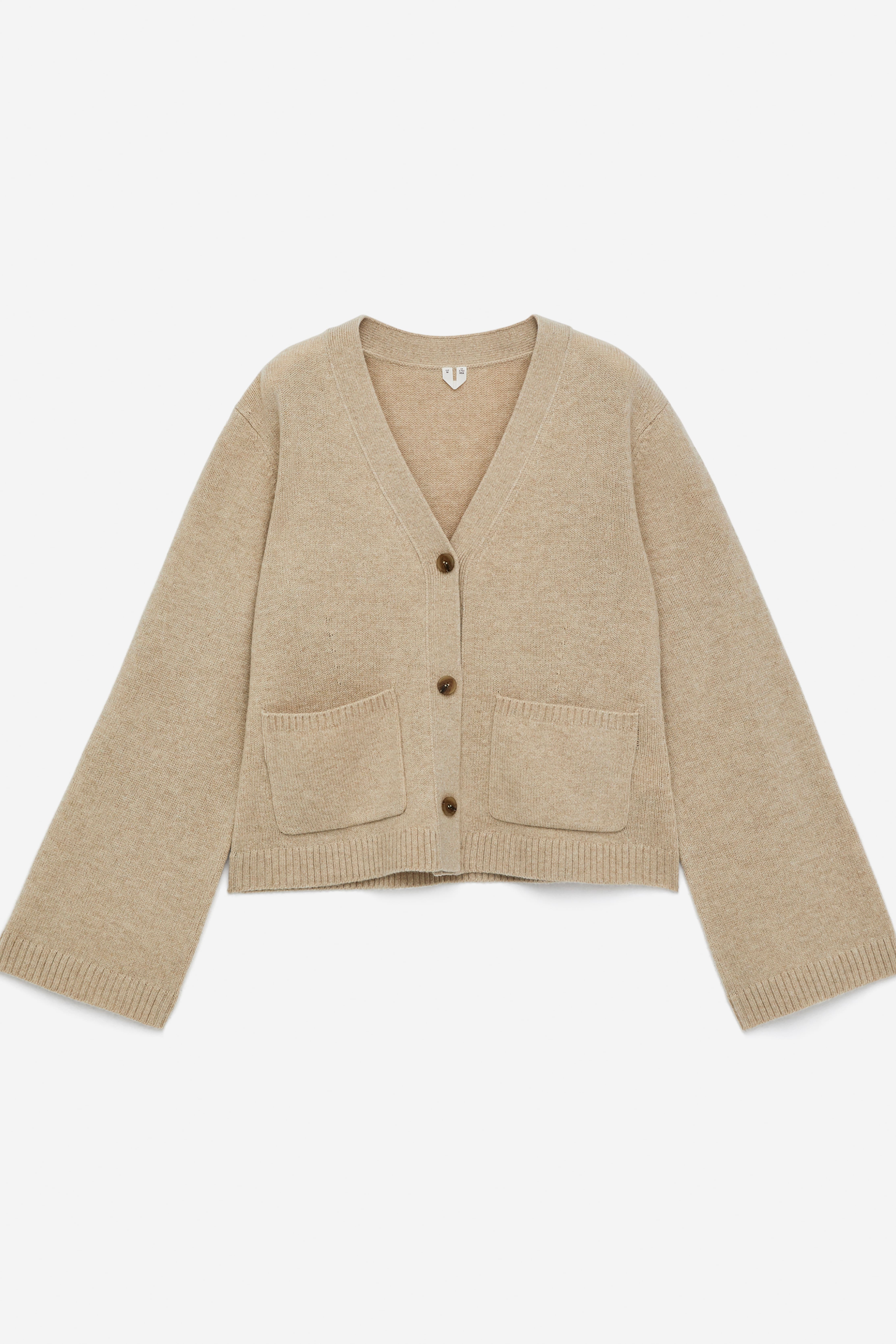 Strickjacke aus Wolle - Beige