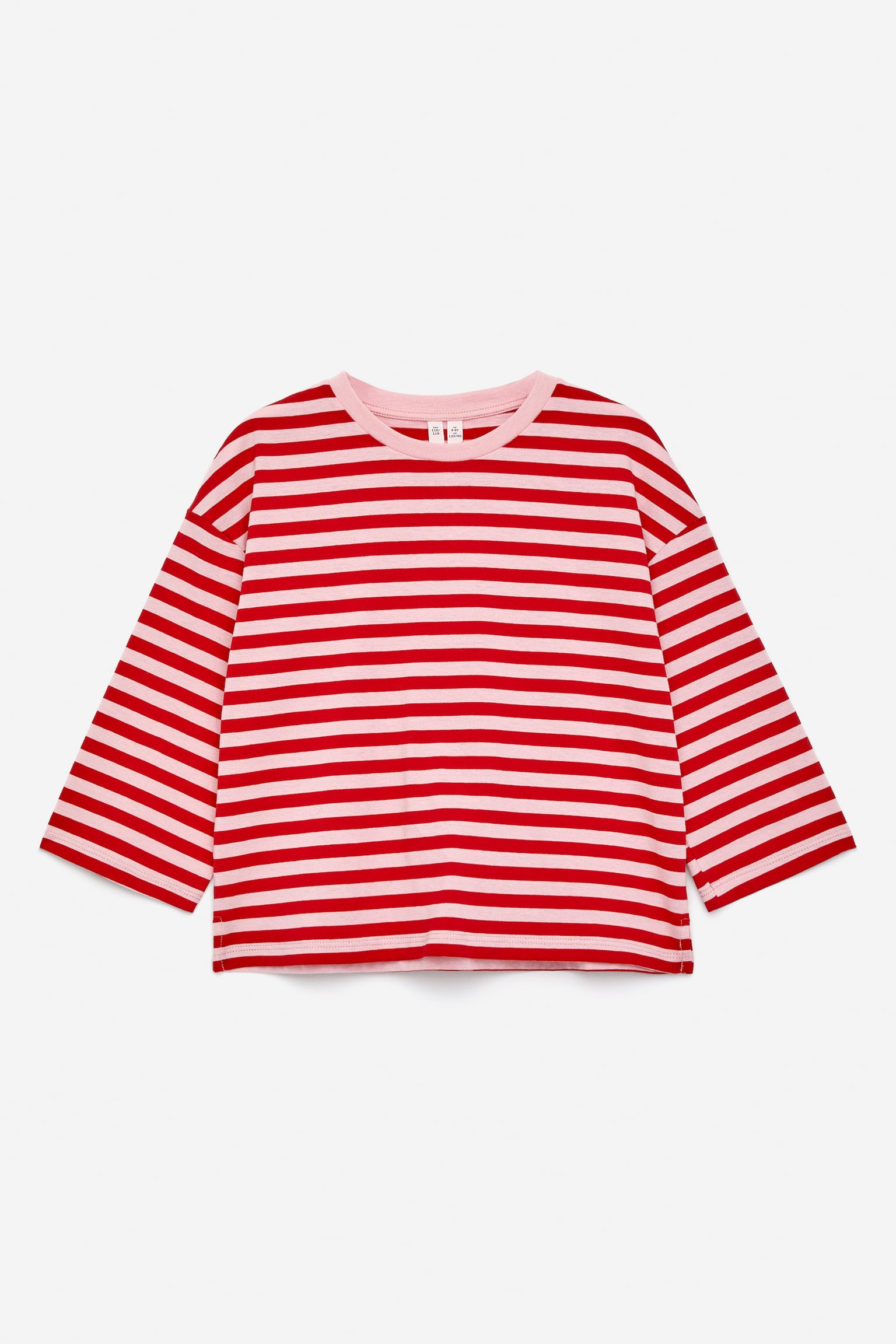Langermet t-skjorte - Rosa/rød/Off white/flerstripet/Syrin/oransje/Hvit/blå