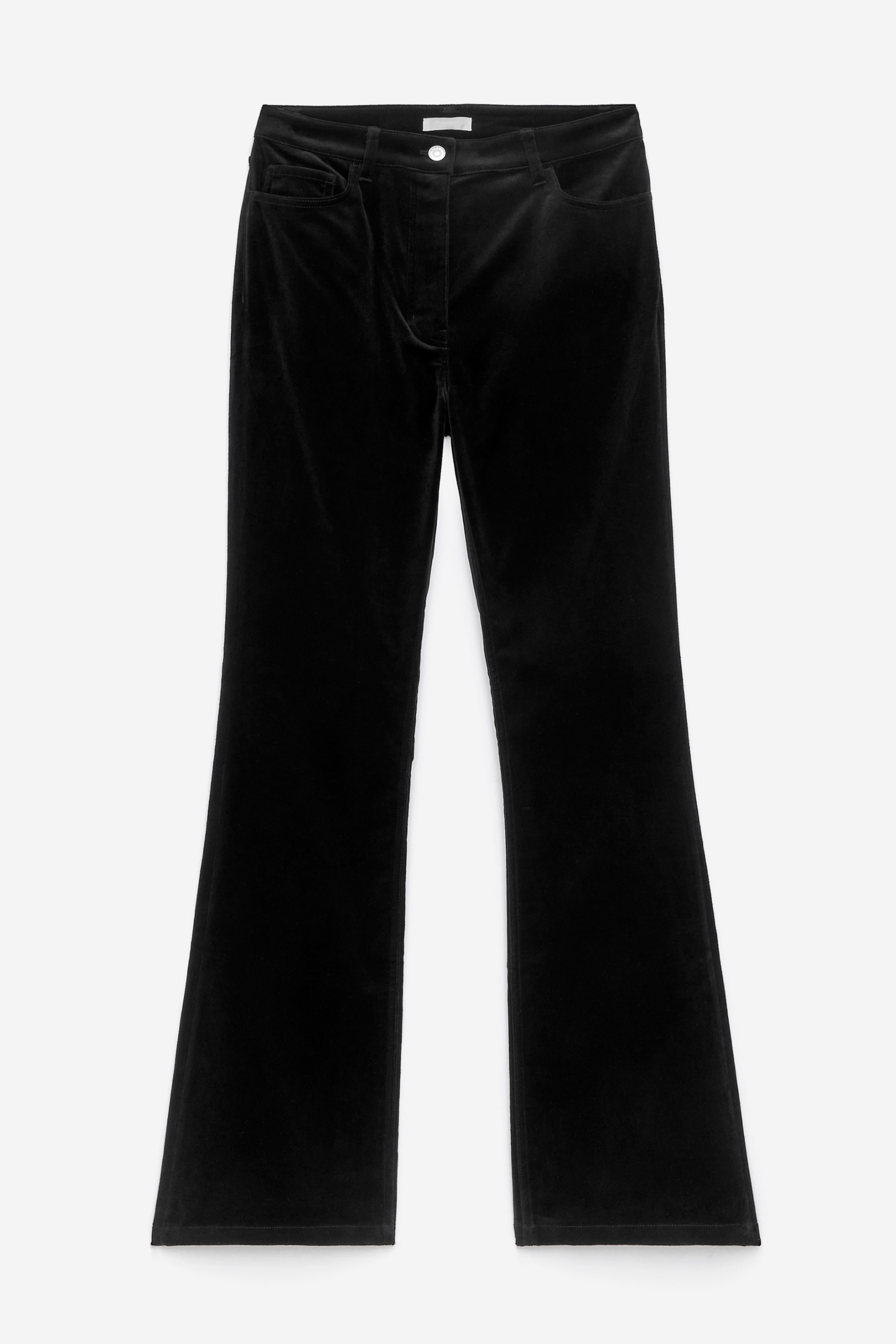 Pantalon évasé en velours - Noir