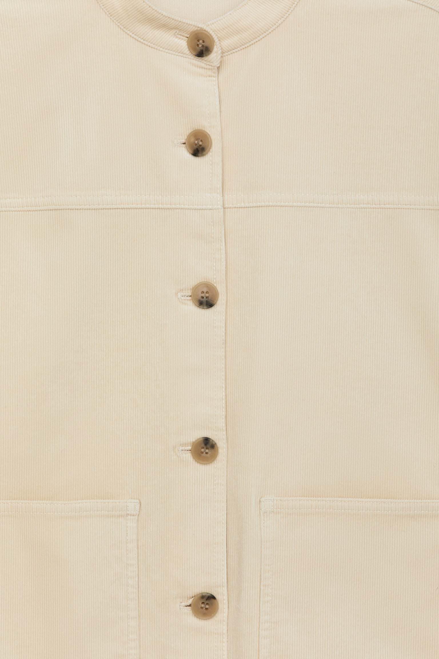 Overshirt aus Cord - Hellbeige/Dunkelblau - 10