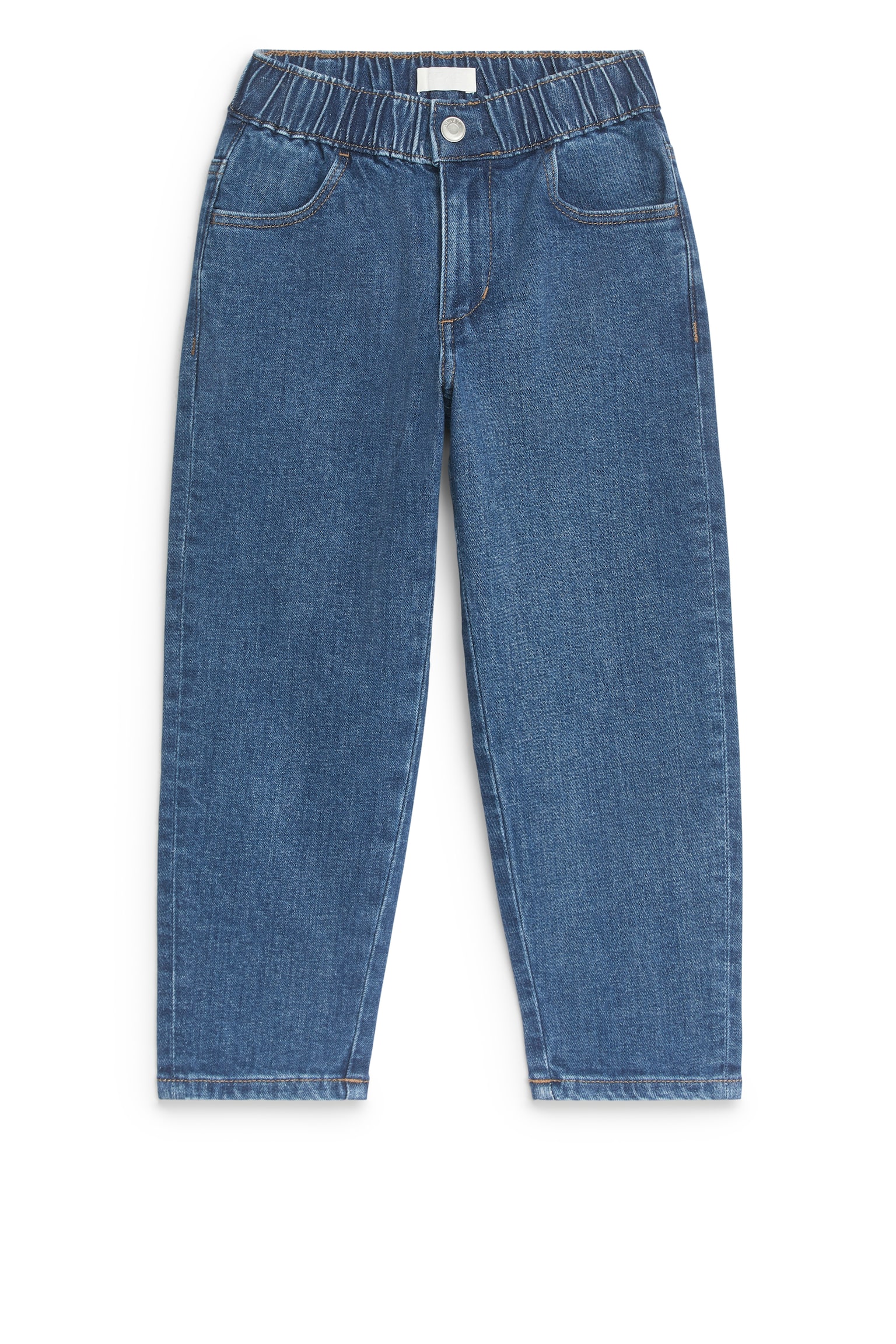 Pull-On Denim Trousers - Mid Blue/Washed Black/Light Blue/Light Blue - 1