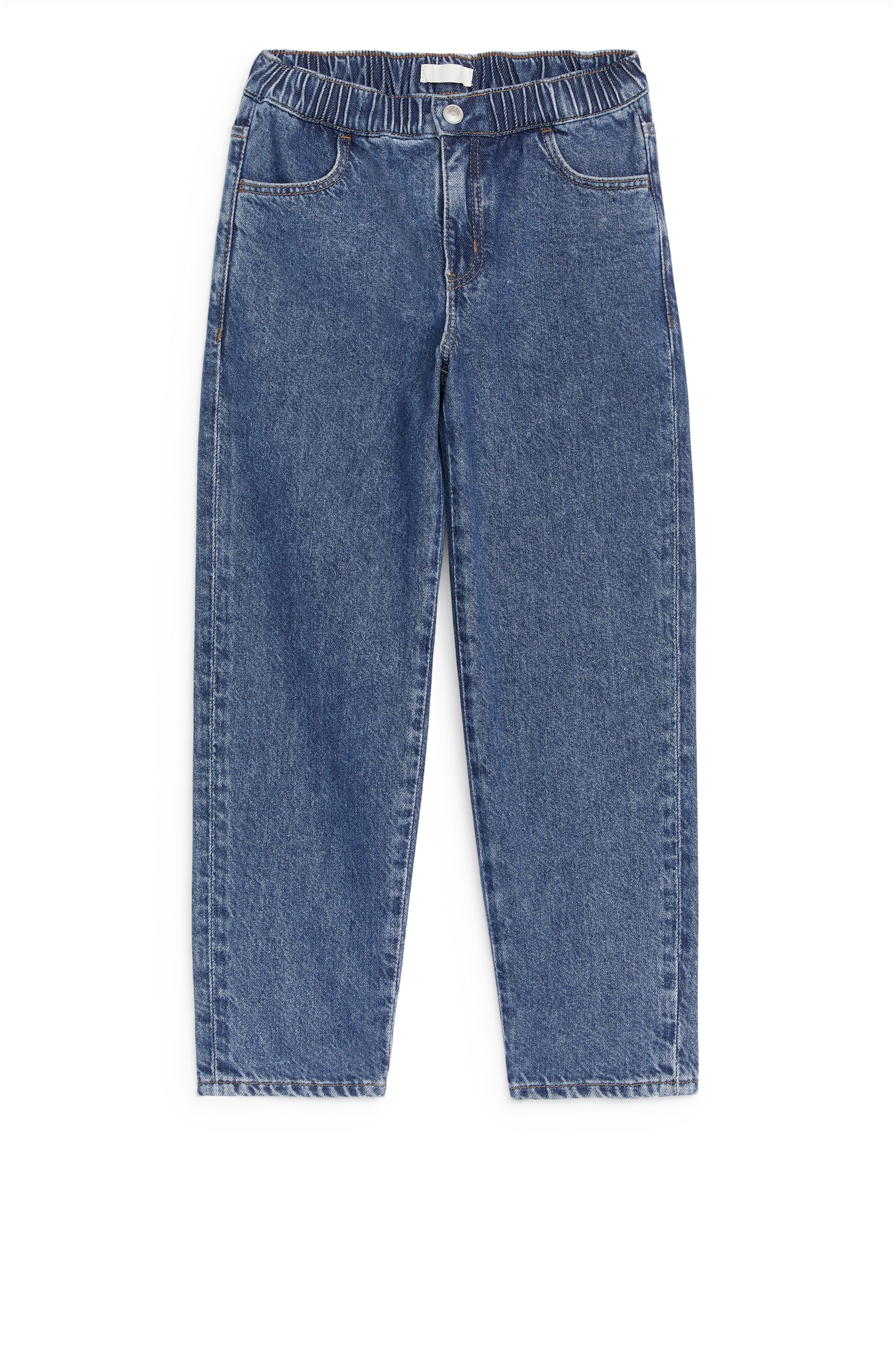 Pull-On Denim Trousers - Mid Blue - 2