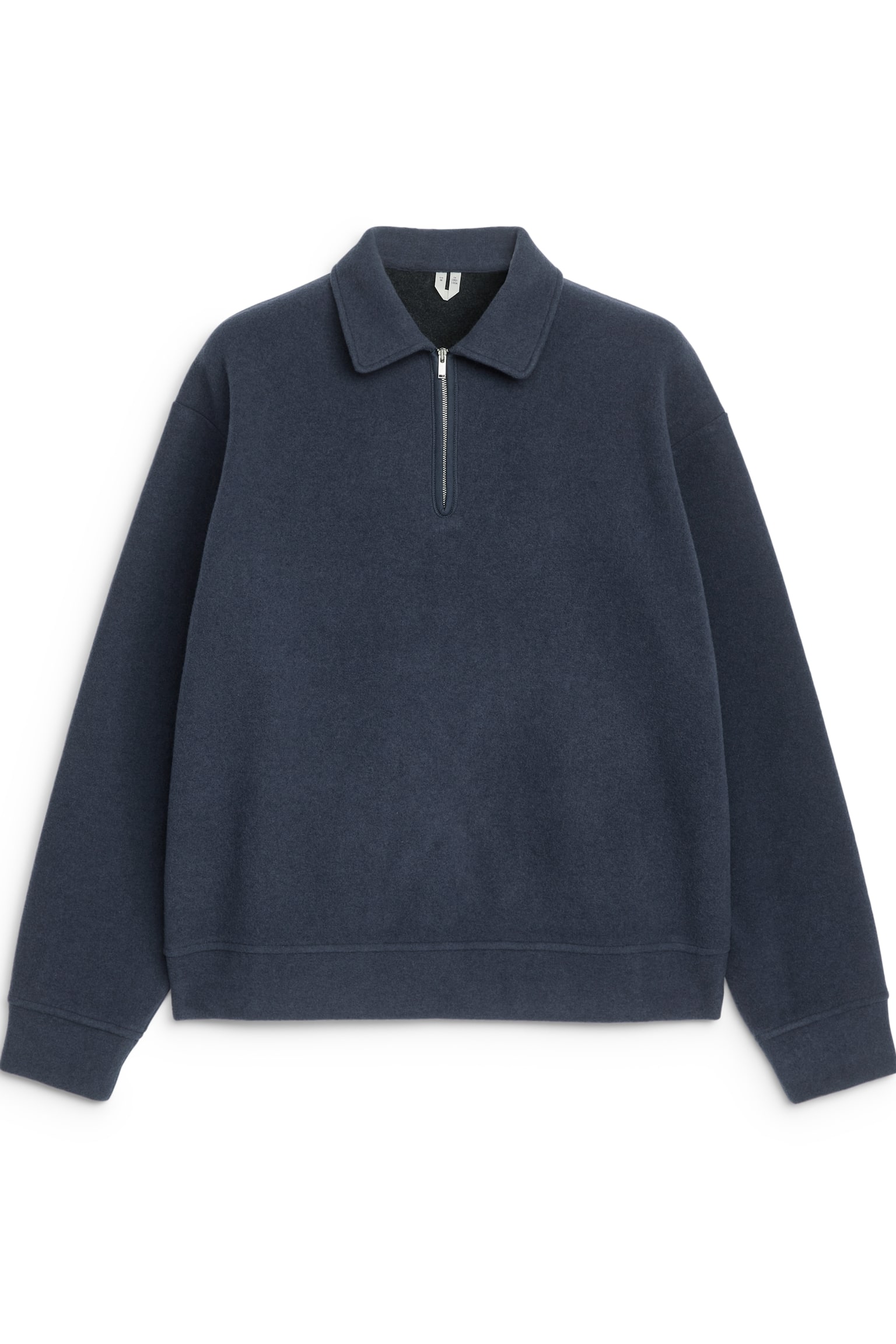 Double-Knit Half-Zip Jumper - Dark Blue/Khaki Green - 2