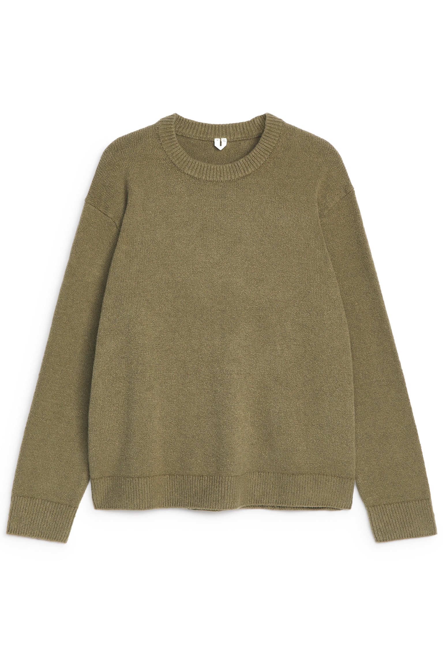 Cotton-Blend Jumper - Khaki Green/Dark Blue/Light Mole - 1